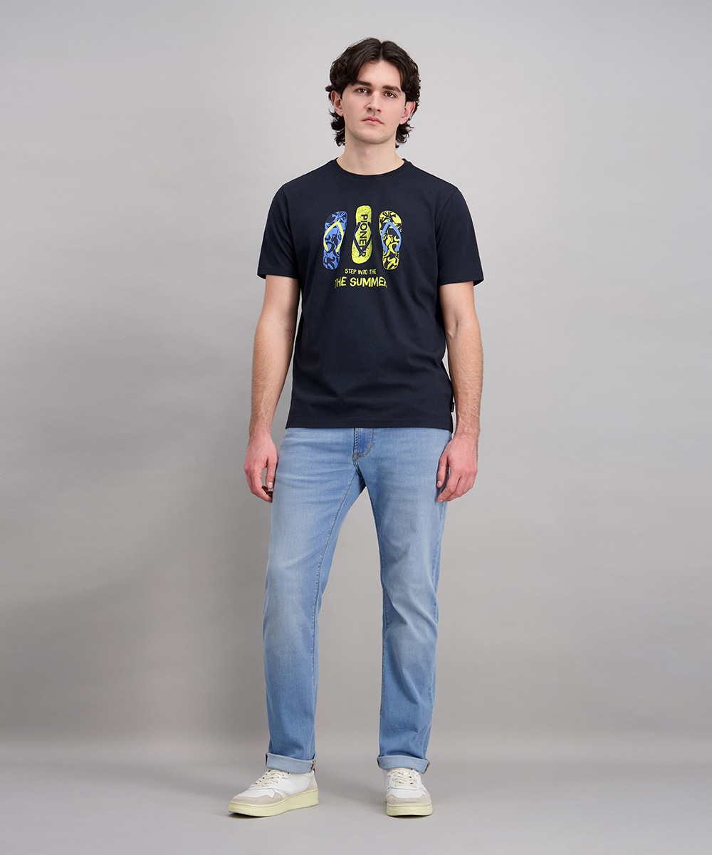 Pioneer Authentic Jeans T-Shirt »RH T-Shirt flip flop print« mit Logo Print