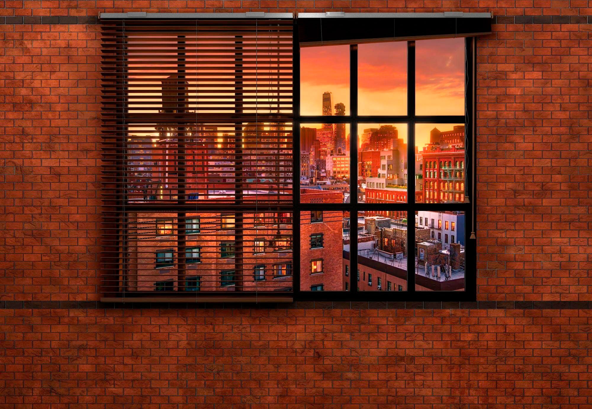 Komar Fototapete "Brooklyn Brick", 368x254 cm (Breite x Höhe), inklusive Kleister