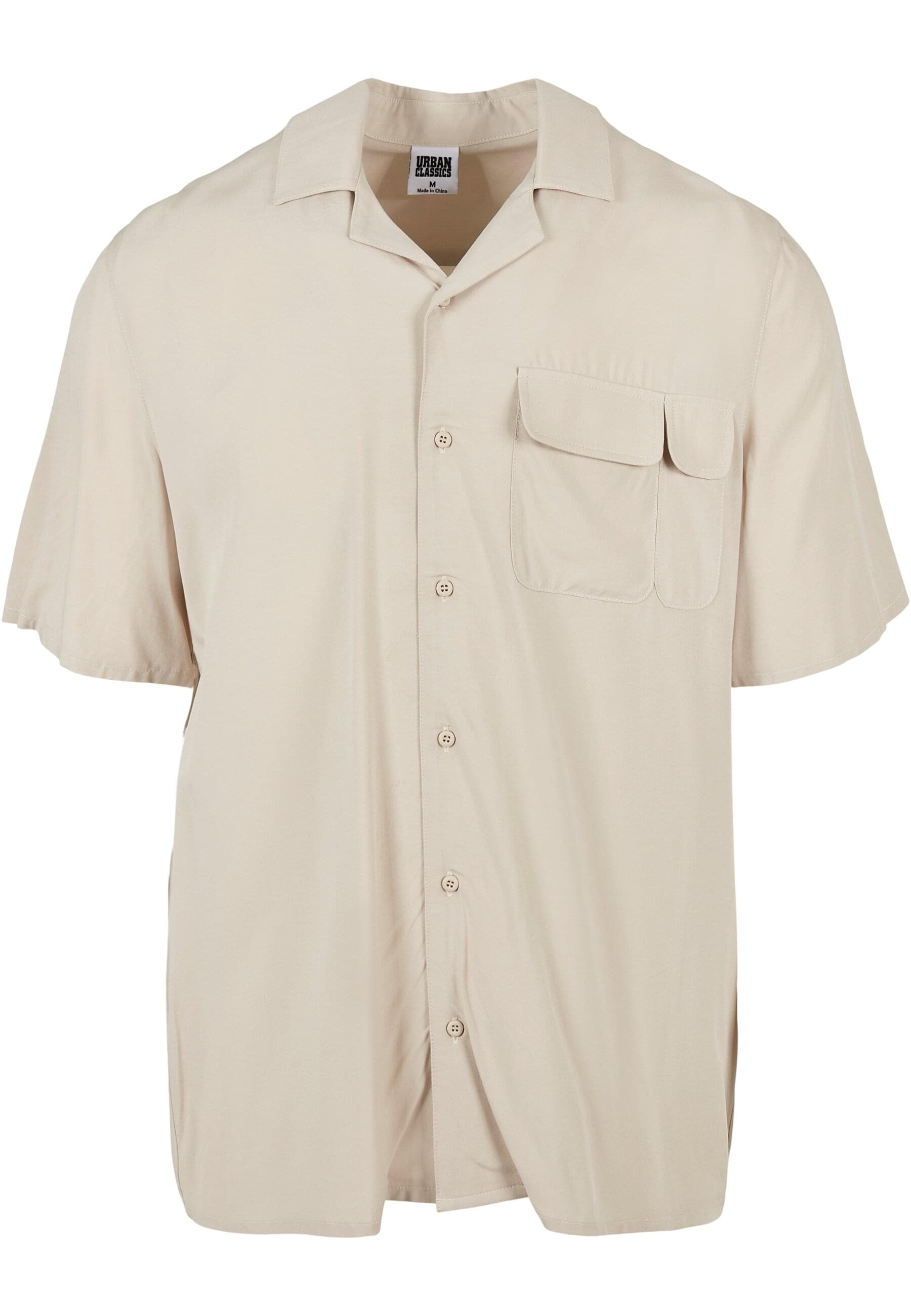 URBAN CLASSICS Langarmhemd "Urban Classics Herren Viscose Camp Shirt", 1 St günstig online kaufen