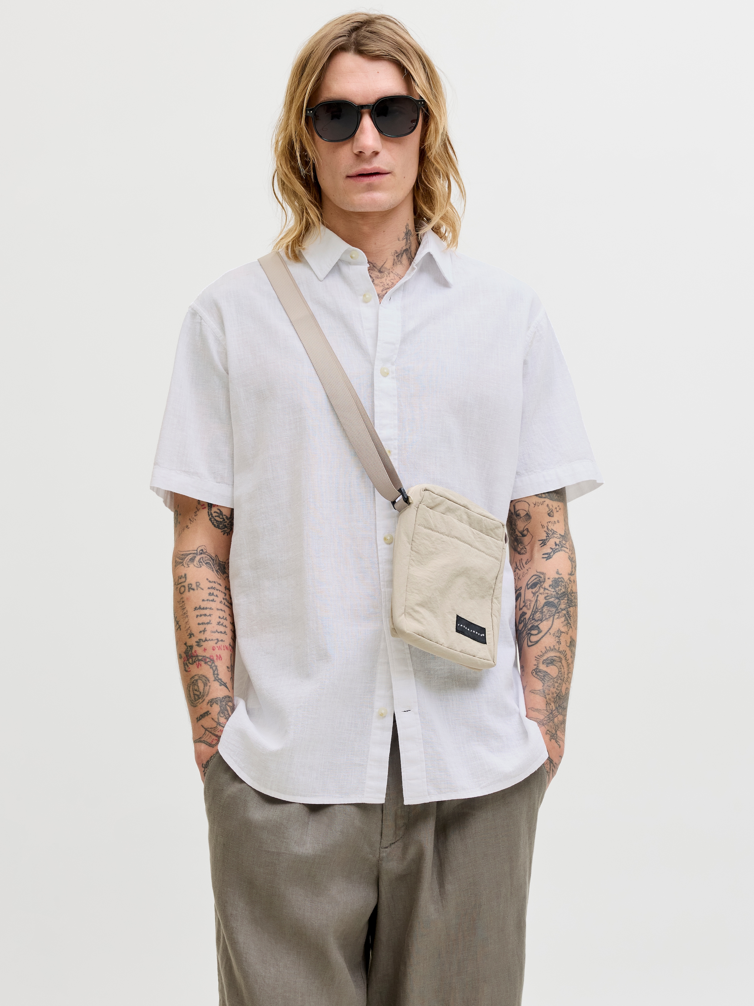 Jack & Jones Chemise à Manches Courtes Summer Linen White M Homme