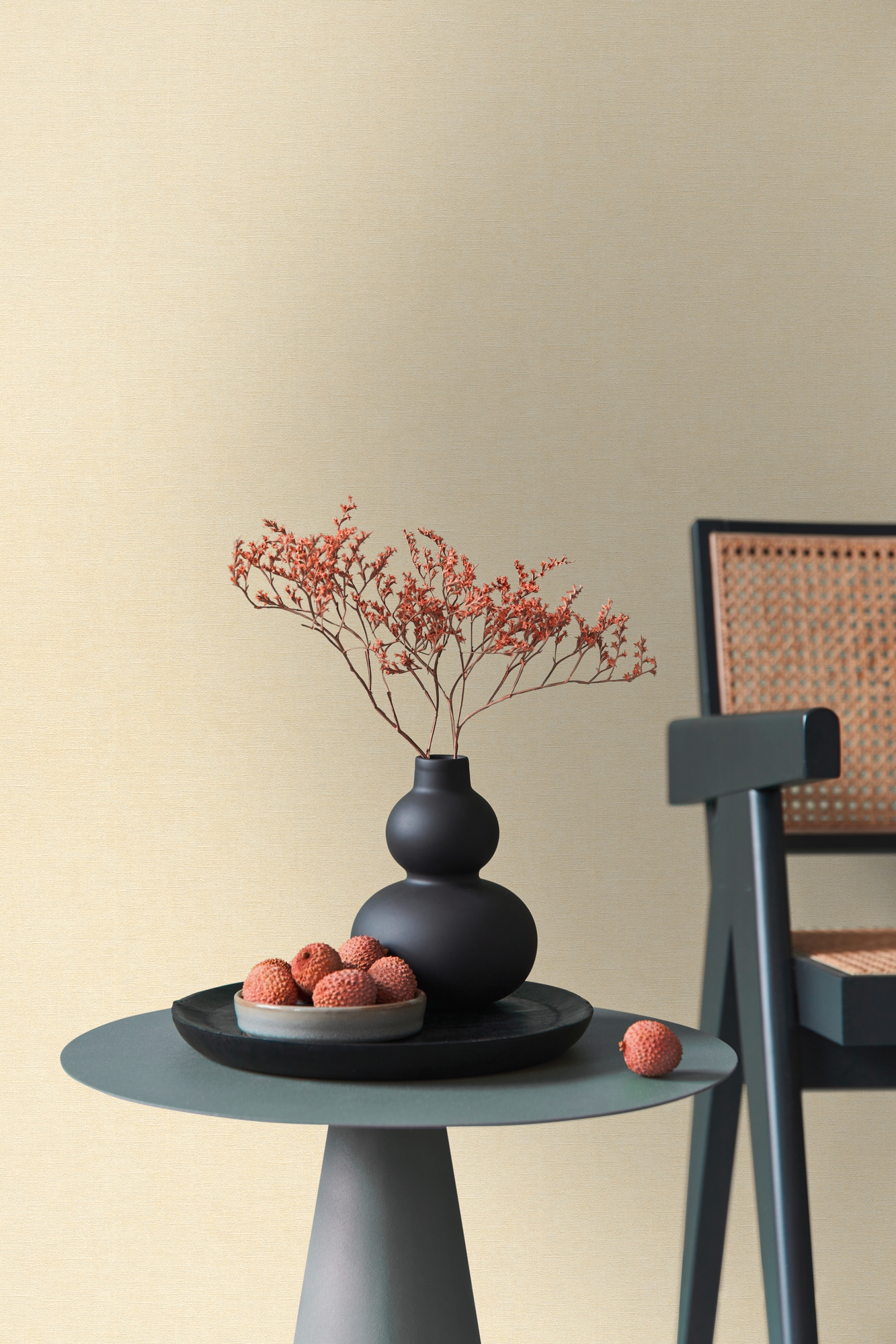 living walls "Smart Surfaces einfarbige Tapete Unitapete Struktur-Optik Landhaus" matt strukturiert Vliestapete Textil-Optik für Schlafzimmer Küche Wohnzimmer Uni Design