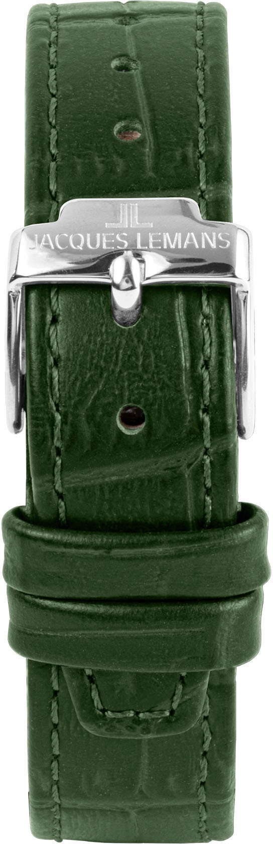 Jacques Lemans Quarzuhr »Torino«, Armbanduhr, Damenuhr, Lederarmband, Perlmutt, Tag, Glaskristalle