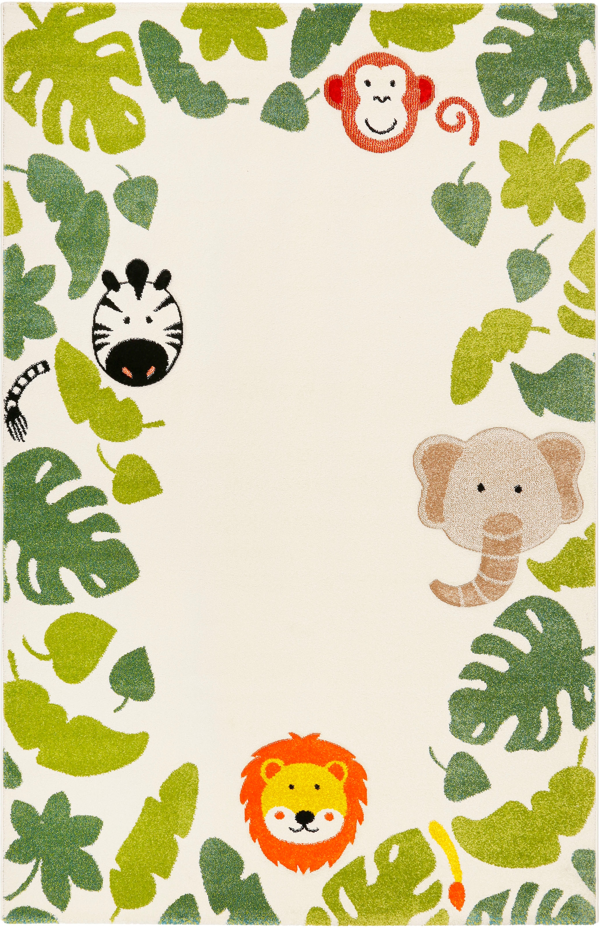 Esprit Kinderteppich »E-Safari«, rechteckig, Motiv Dschungel Tiere