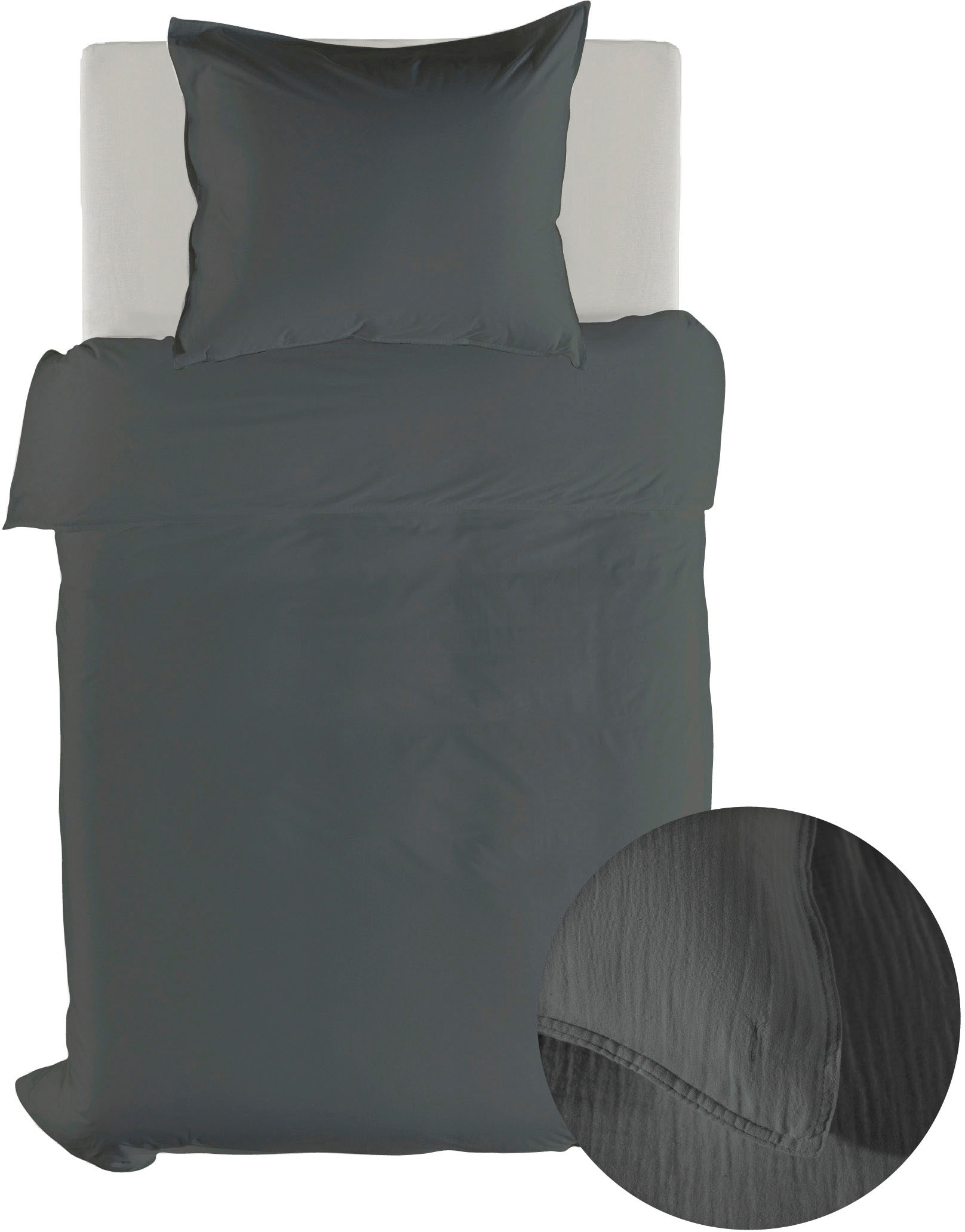 YELLOW Bettwäsche "Suite-Guadeloupe" 2 tlg. Uni Design, 100% Baumwolle ab 1 günstig online kaufen