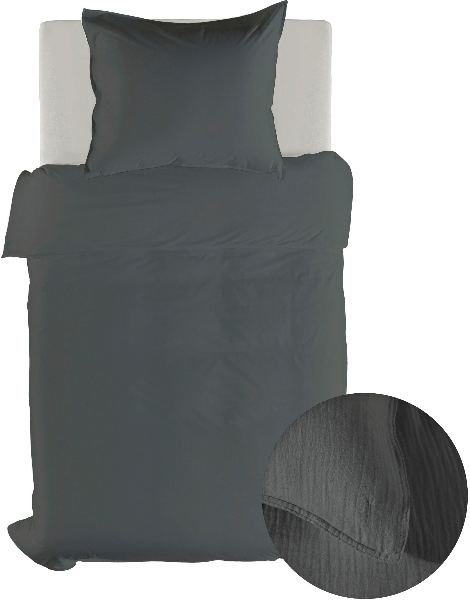 YELLOW Bettwäsche "Suite-Guadeloupe" 2 Uni Design, 100% Baumwolle ab 135x20 günstig online kaufen