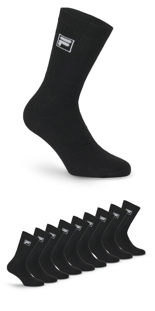 Fila Sportsocken, (9er Pack), mit langem Rippenbündchen