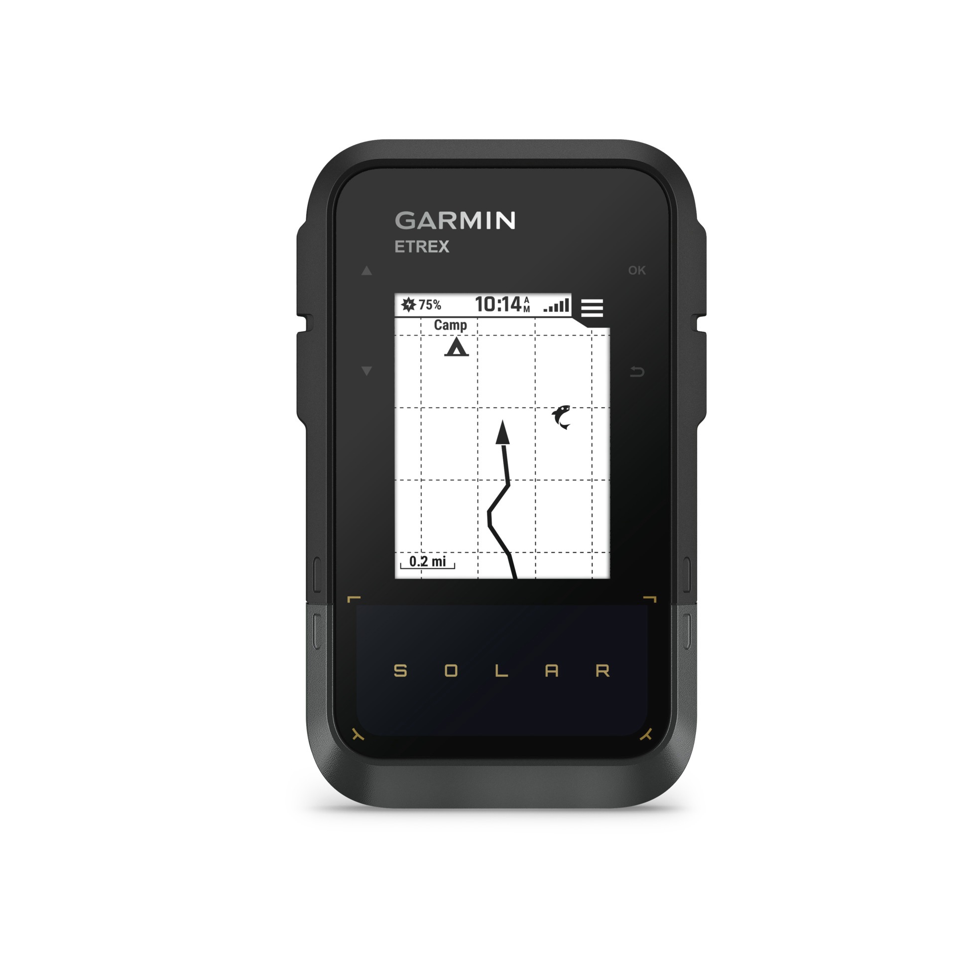 GARMIN Wander-Navigationsgerät "eTrex Solar", B:12,3cm H:5,5cm T:13,6cmschwarz, dunkelgrau, Navigationsgeräte