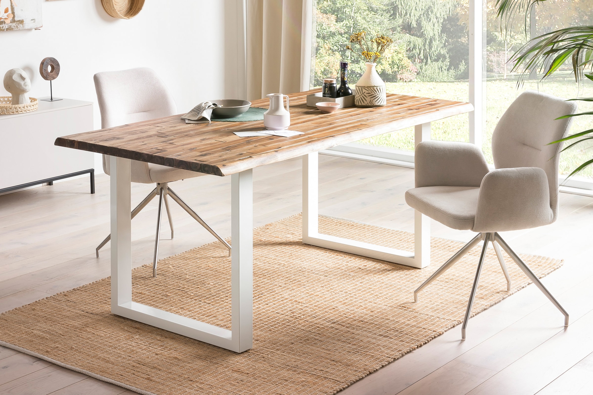 SalesFever Essgruppe "Designstarke Essgruppe", (Set, 5 tlg.), Tischplatte m günstig online kaufen