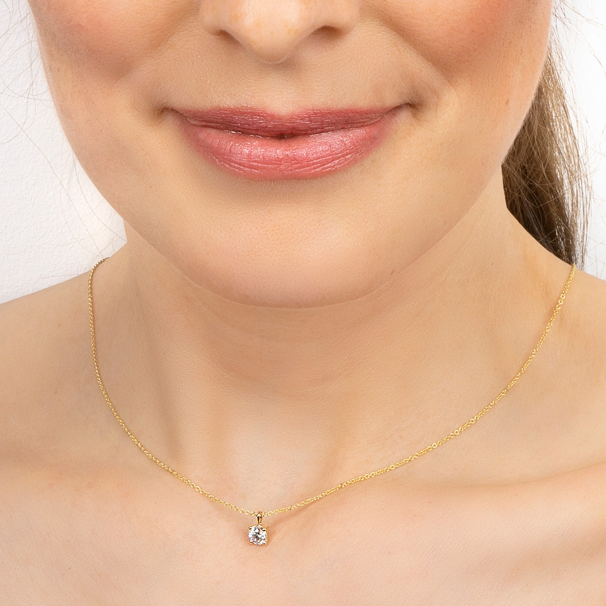 Vivance Kettenanhänger »0.5 ct Diamant Brillant Anhänger aus 585 Gelbgold«, Damen Gold Schmuck