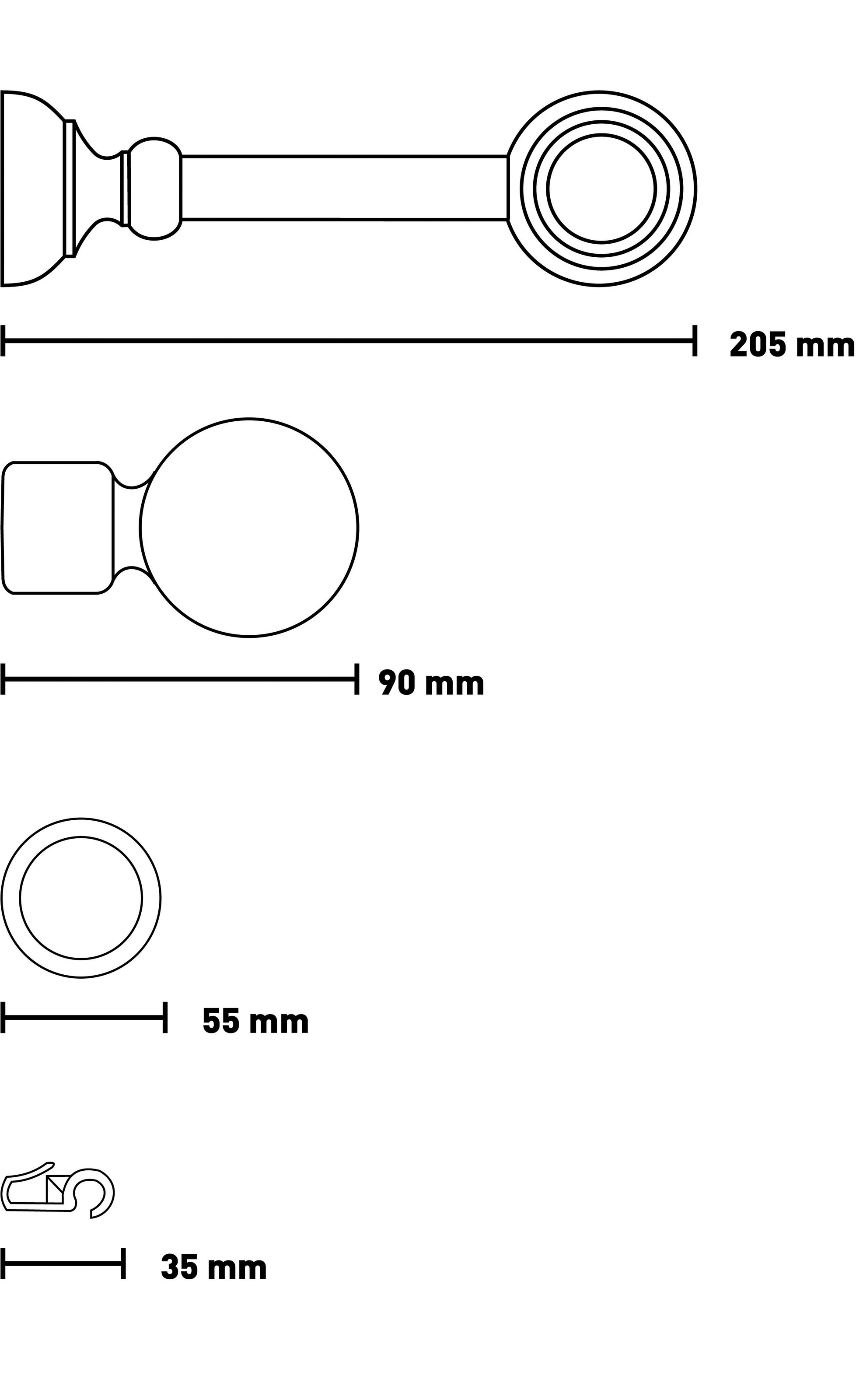 SN DECO GROUP Gardinenstange »Giro«, 1 läufig-läufig, Fixmaß
