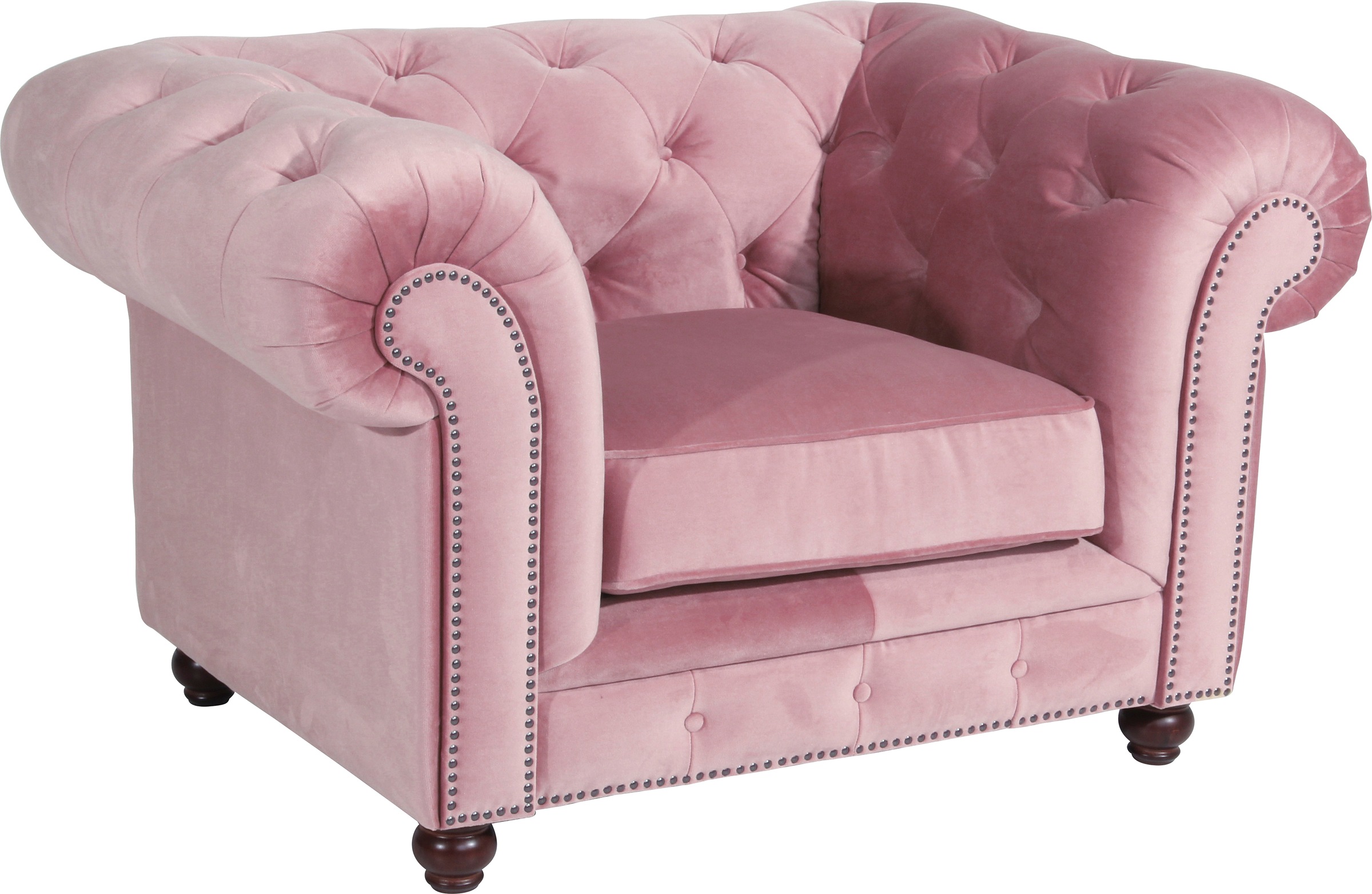 Max Winzer® Polstergarnitur »Old England Chesterfield, hochwertig und elegant«, (3 tlg.), mit edler Knopfheftung, 3-tlg.