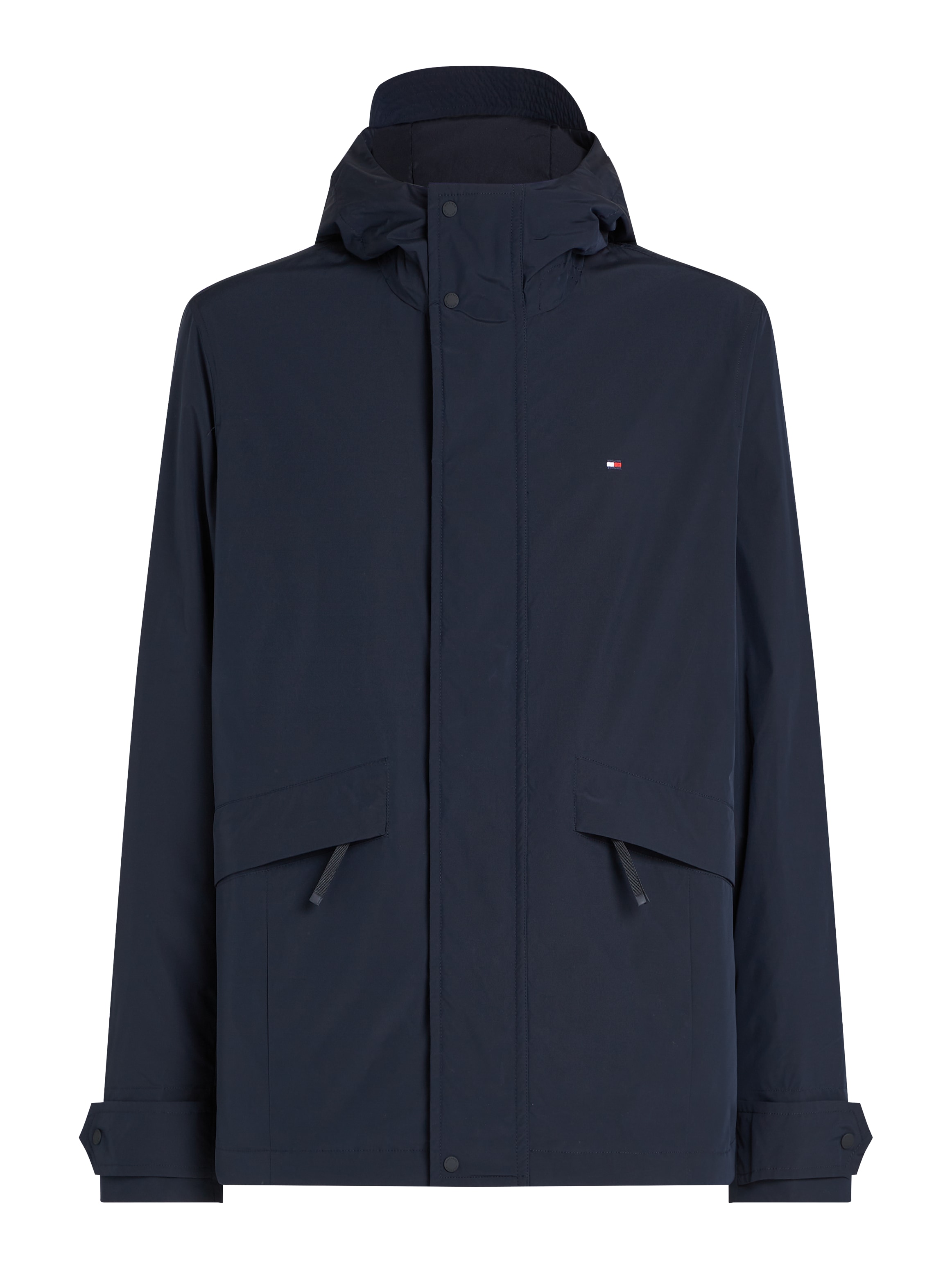 Tommy Hilfiger Outdoorjacke »LW PACKABLE HOODED JKT«, mit Kapuze, mit Logostickerei