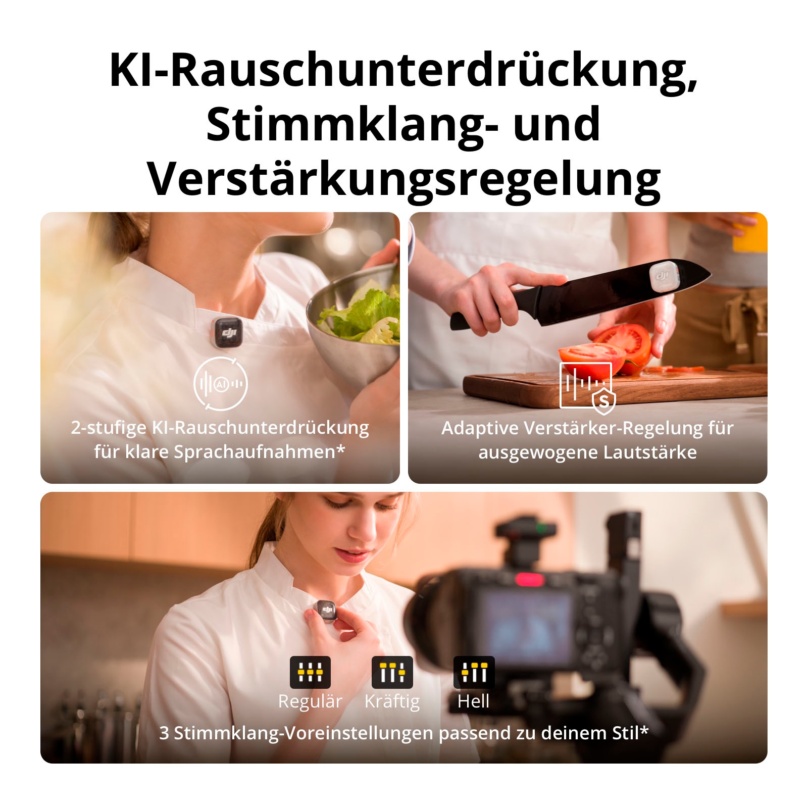 DJI Mikrofon »Mic Mini 2S (2 TX + 1 RX + Charging Case)«