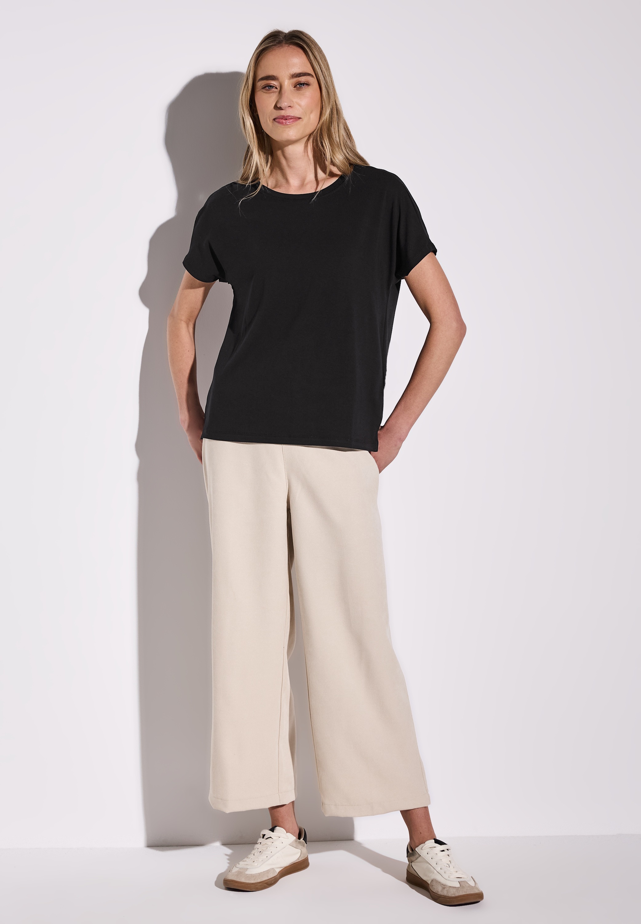 STREET ONE T-Shirt, aus strecthigem Viskosematerial
