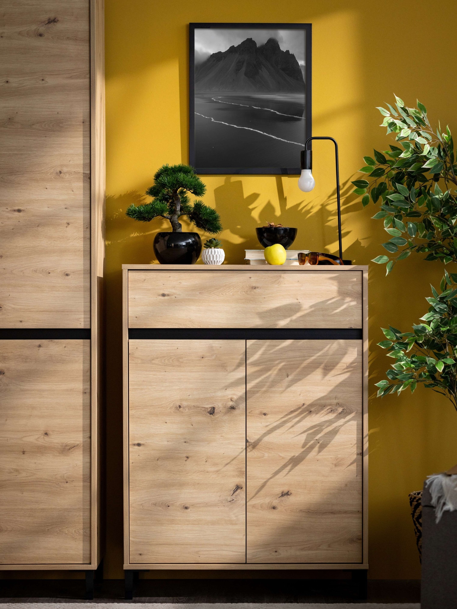 Home affaire Schuhkommode »Flannan, Schuhregal, Schuhschrank, Gesamthöhe 109,5 cm« drei Regale und eine Schublade, Gesamtbreite 80 cm