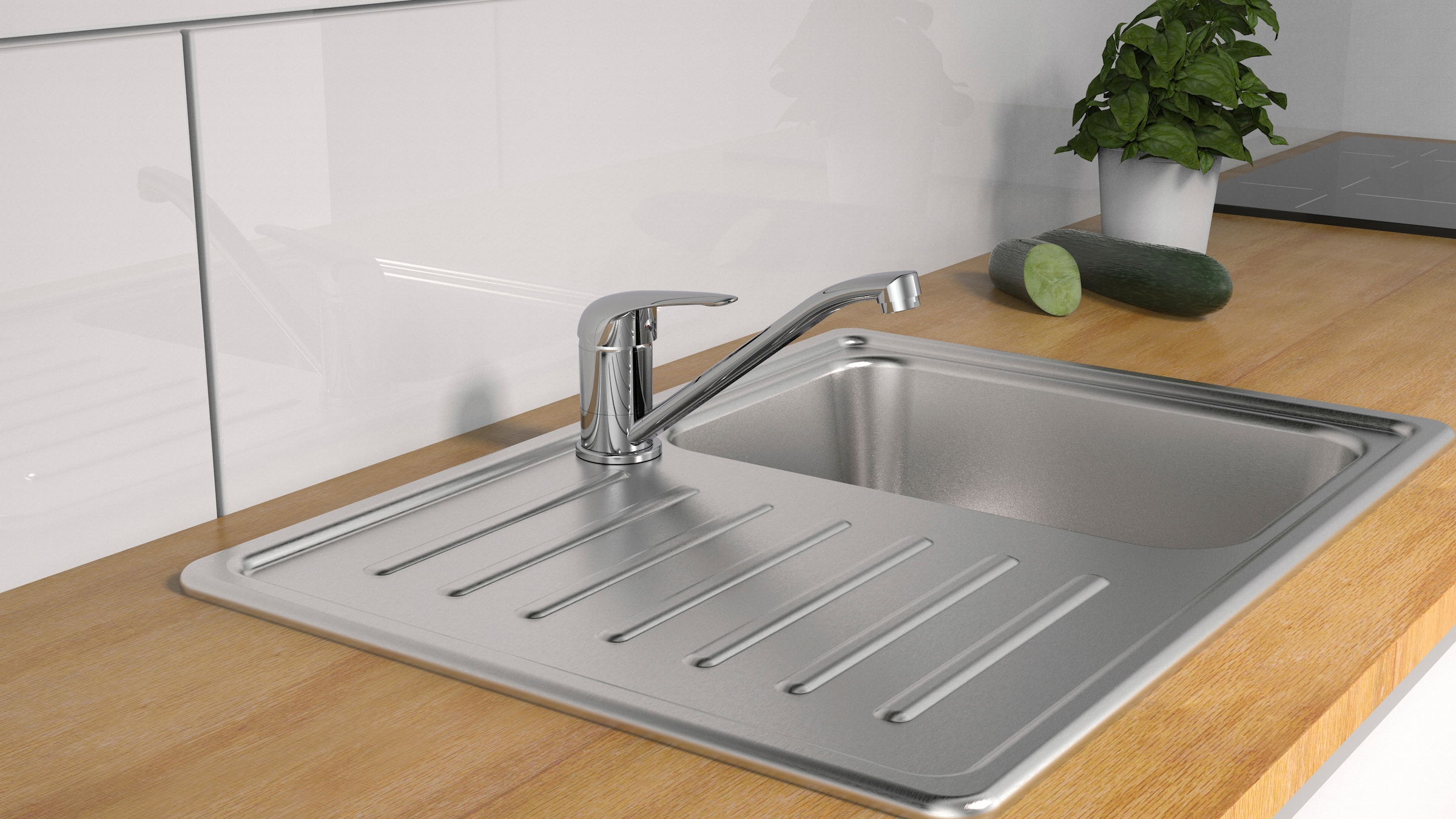 Schütte Spültischarmatur »Magna«, 360° schwenkbarer Wasserhahn, Mischbatterie, Chrom, Hochdruck
