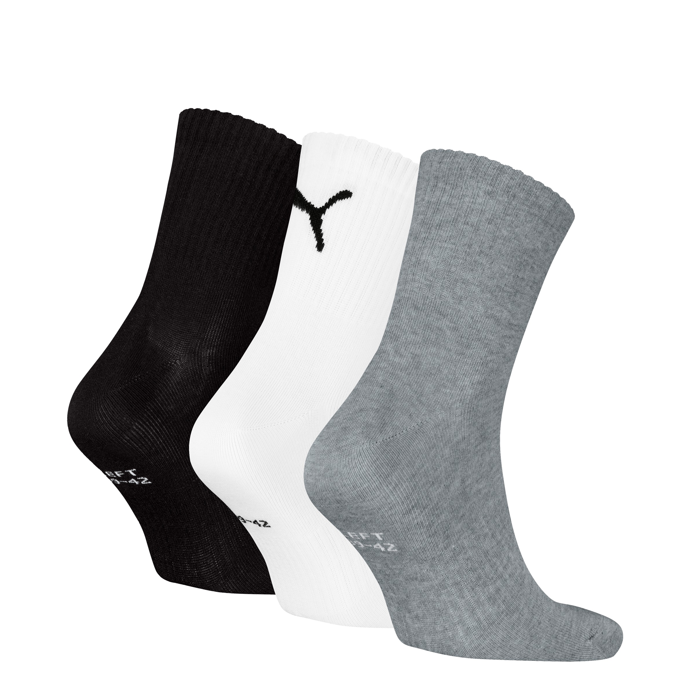 PUMA Socken, (3 Paar, 3er Pack), mit mehreren Logos