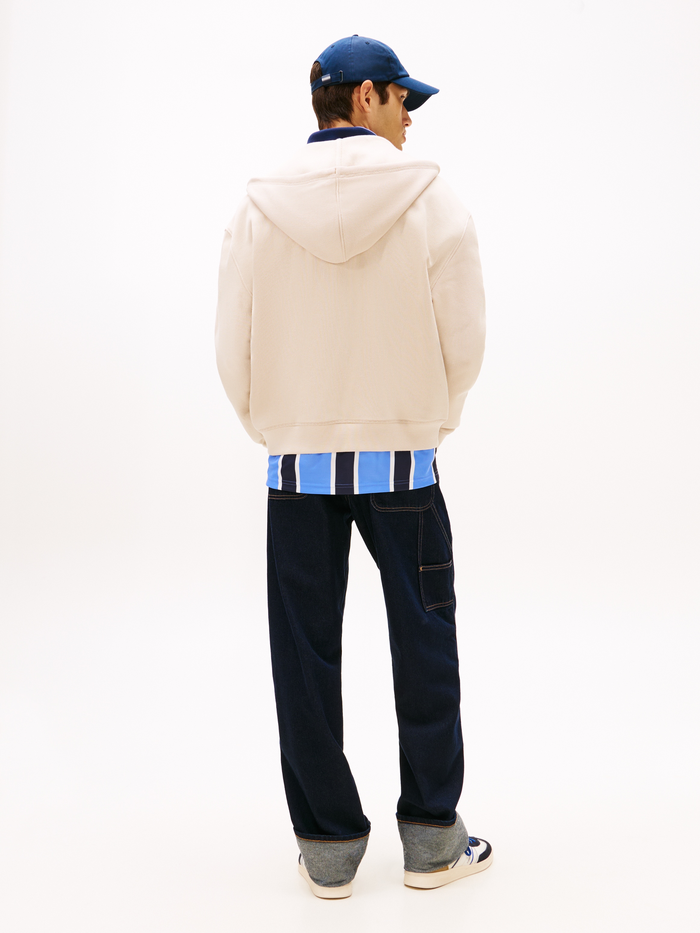 Tommy Jeans Kapuzensweatjacke »TJM 90S SCRIPT RIB FLEECE«