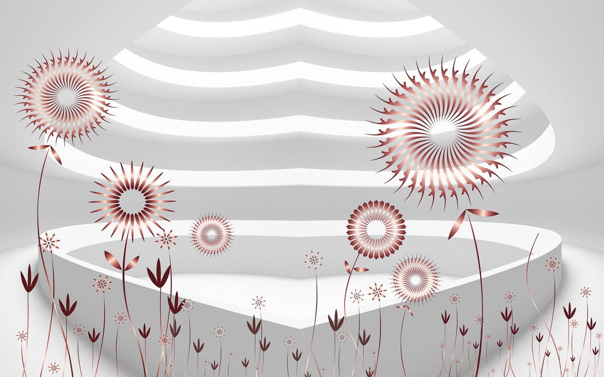 Papermoon Fototapete "Muster mit Blumen"