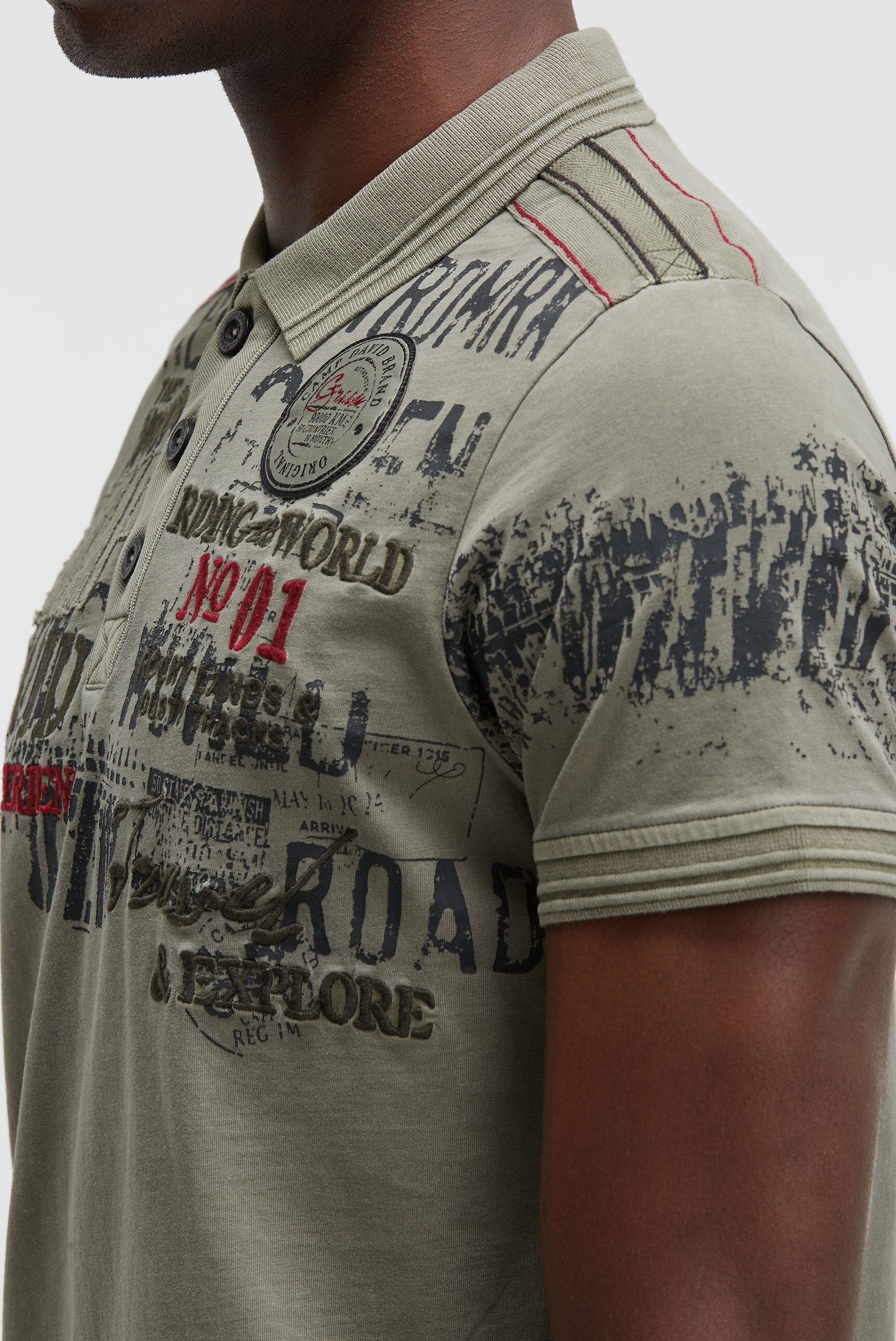 CAMP DAVID Poloshirt, mit Kontrastnähten