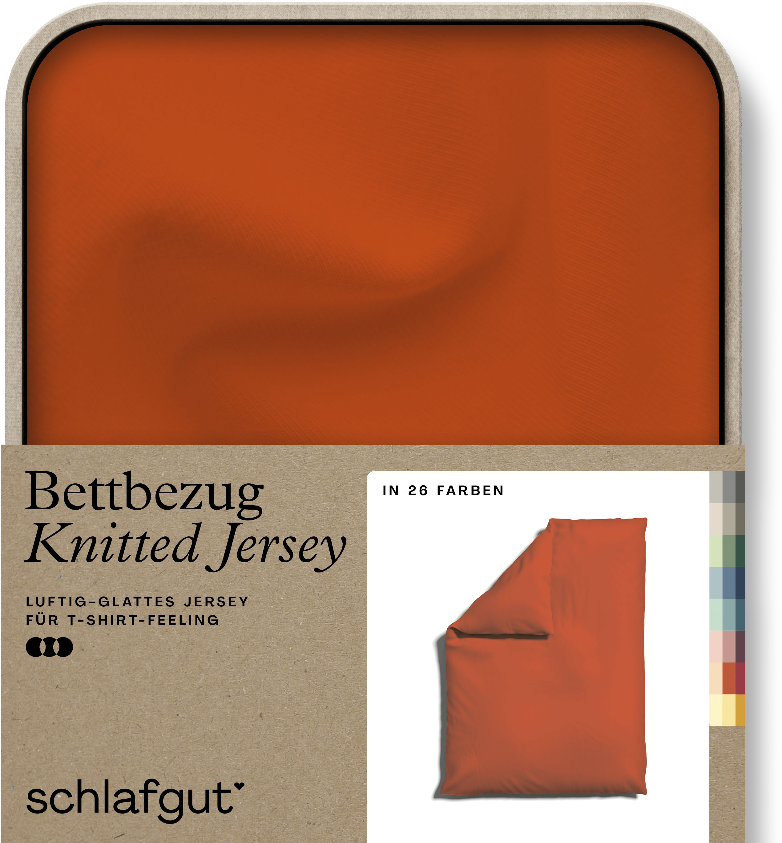 Schlafgut 1100000002199 "Premium Bettbezug Knitted Jersey (1 St)" Ton-in-Ton Reißverschluss, Bio-Baumwolle mit Elasthan, Uni, OEKO Tex