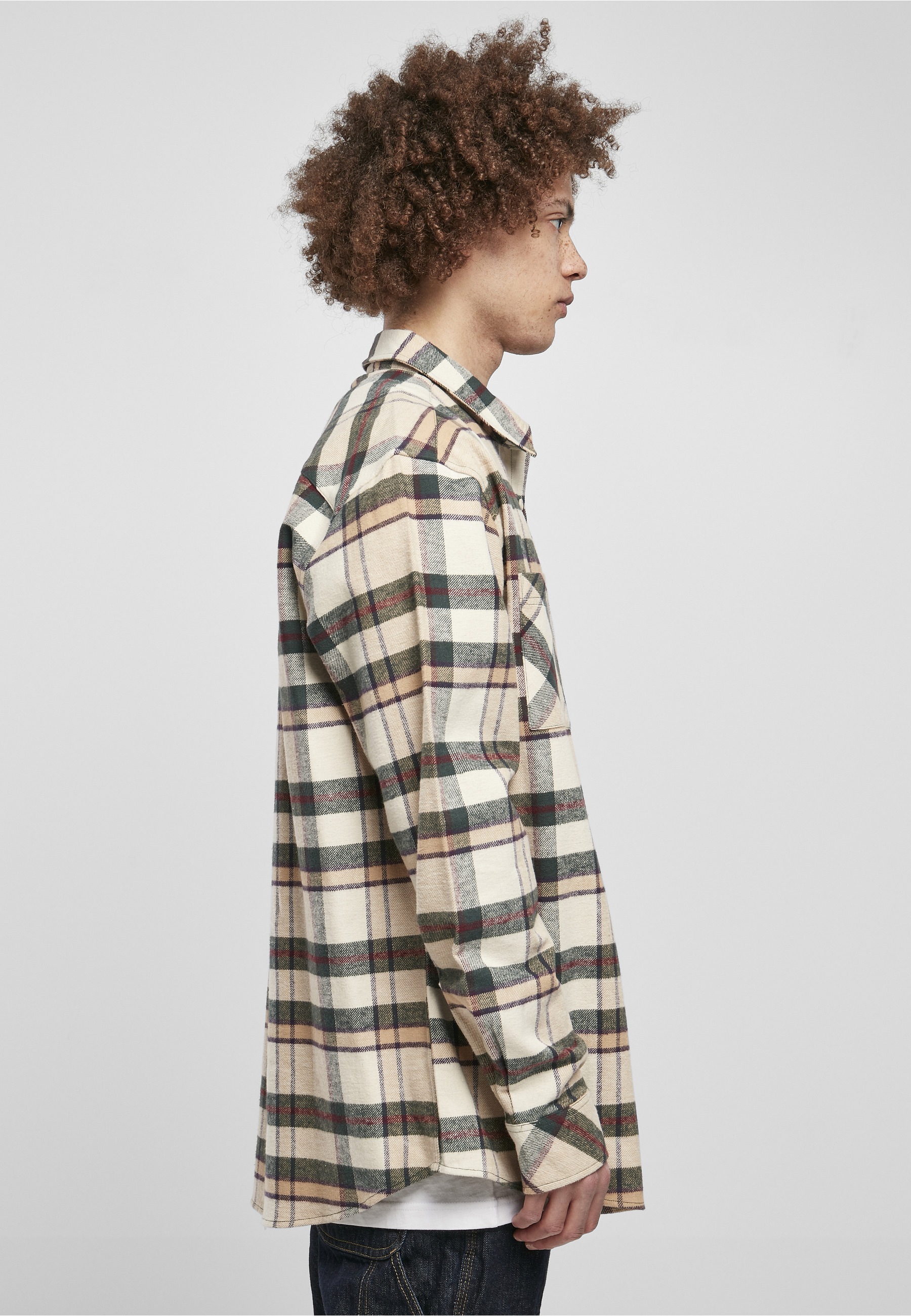 URBAN CLASSICS Langarmhemd »Urban Classics Herren Checked Mountain Shirt« 1 Stk.