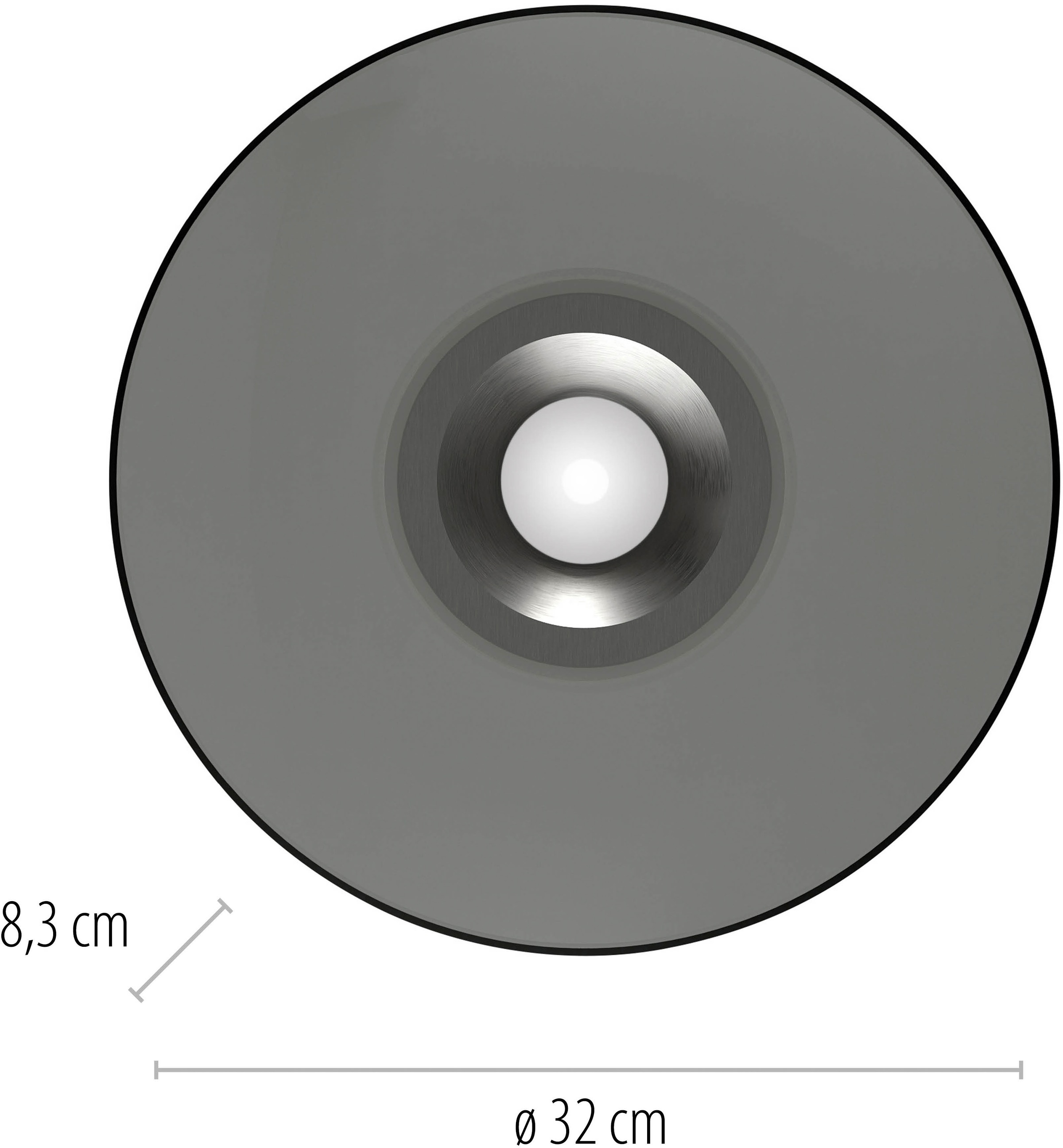 Neuhaus PURE LED Deckenleuchte »PURE Moon« LED-Board 1 Stk. Warmweiß Dimmfähig über separaten Dimmer