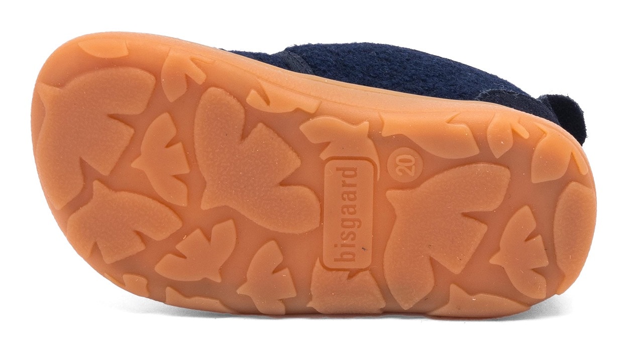 Bisgaard Barfußschuh »barefoot basic«, Hausschuh mit Klettverschluss, Größenschablone zum Download