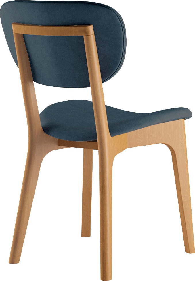 INOSIGN Stuhl »COZY Made in Italy«, (Set), 2 St., Microfaser, Gestell in Buche, Kirsch- oder Nussbaum, Massivholz, Design Stuhl