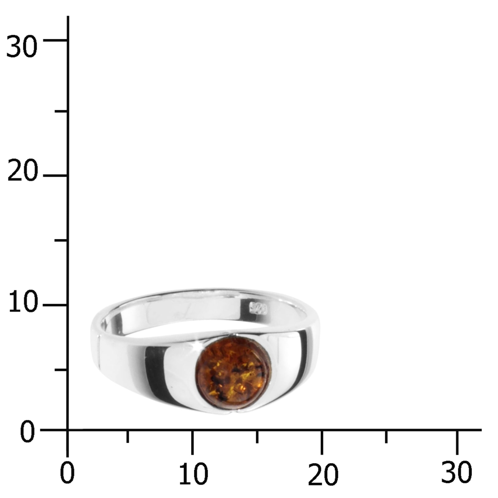 OSTSEE-SCHMUCK Fingerring »- Sina - Silber 925/000 - Bernstein«