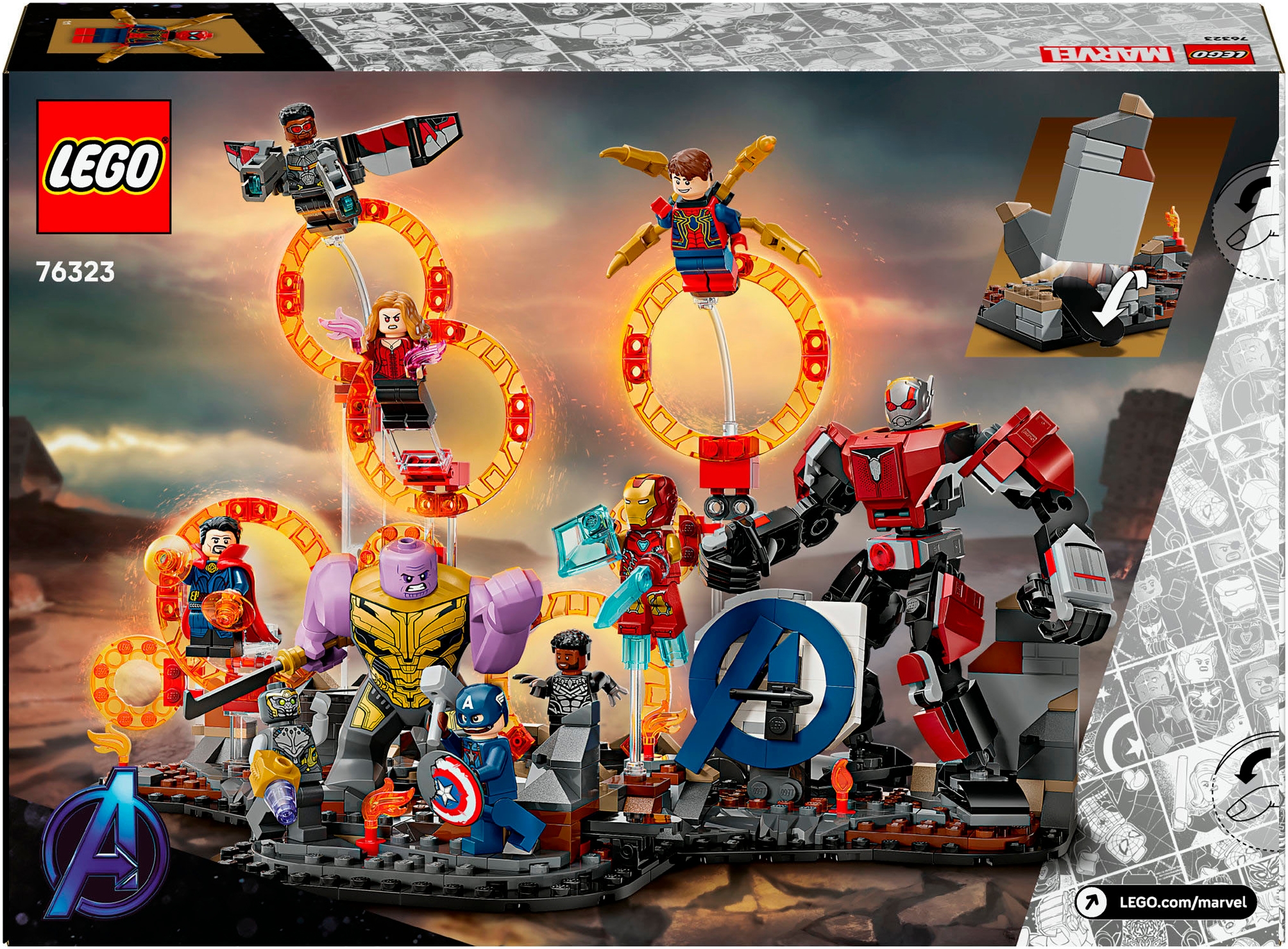 LEGO® Konstruktionsspielsteine »Avengers: Endgame Letzter Showdown (76323), LEGO Super Heroes«, (621 St.), Made in Europe