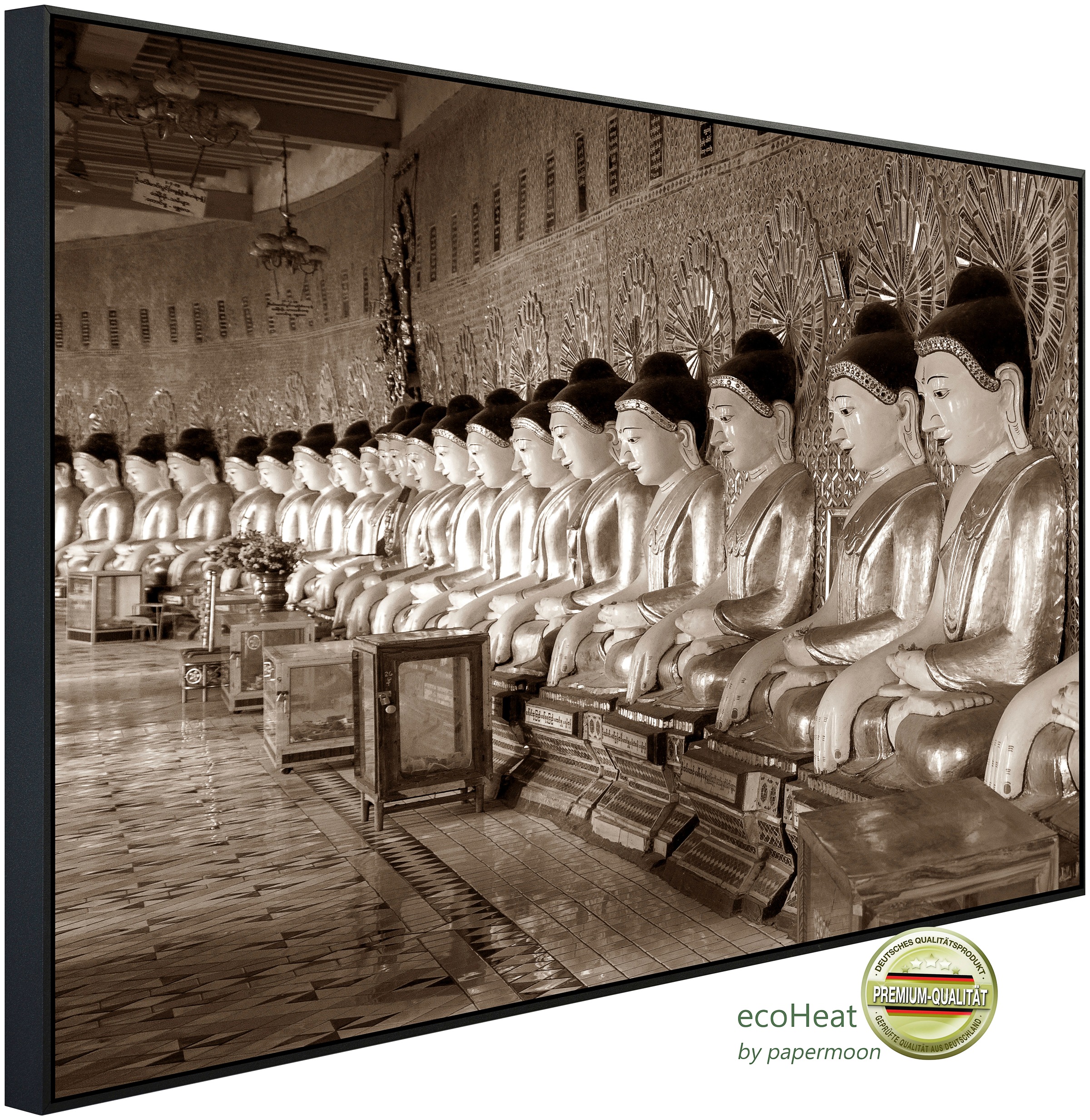 Papermoon Infrarotheizung »Chinesische Figuren Sepia«, sehr angenehme Strahlungswärme
