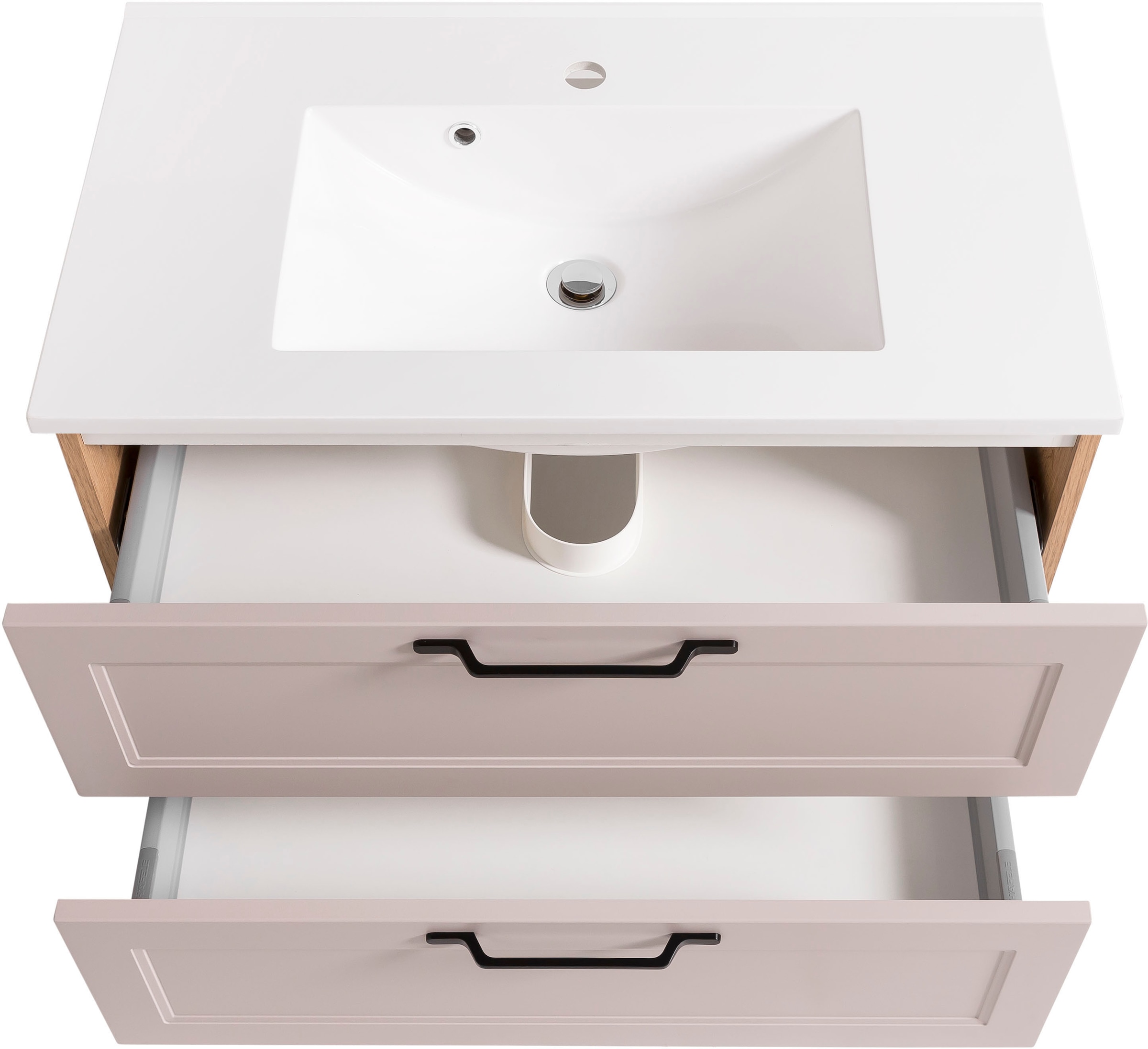 welltime Badmöbel-Set »Lana«, (Komplett-Set, 2 St.), Badezimmer-Set, 2-teilig, inkl. Waschbecken, 80 cm breit