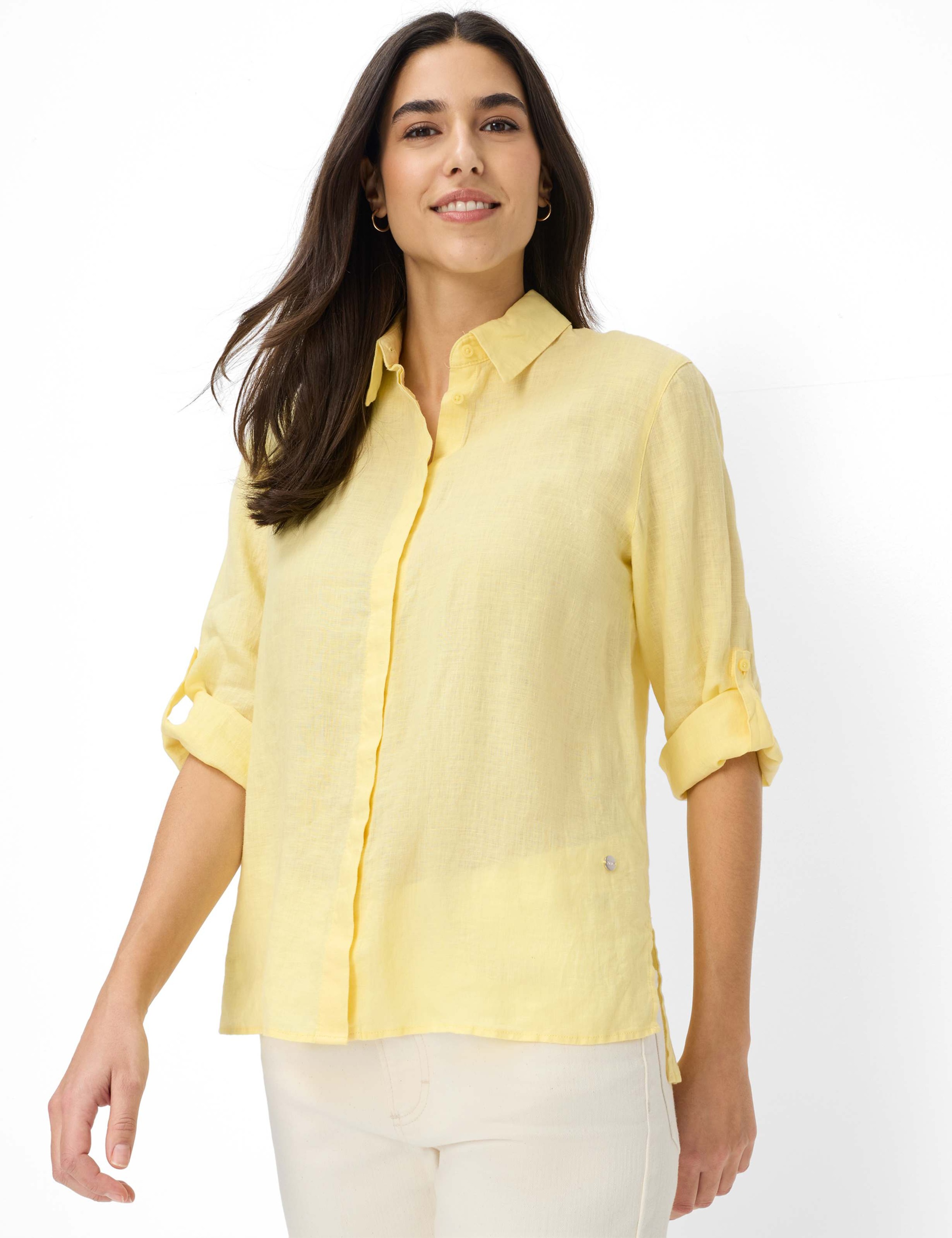 Brax Leinenbluse VICKI gelb   48 damen