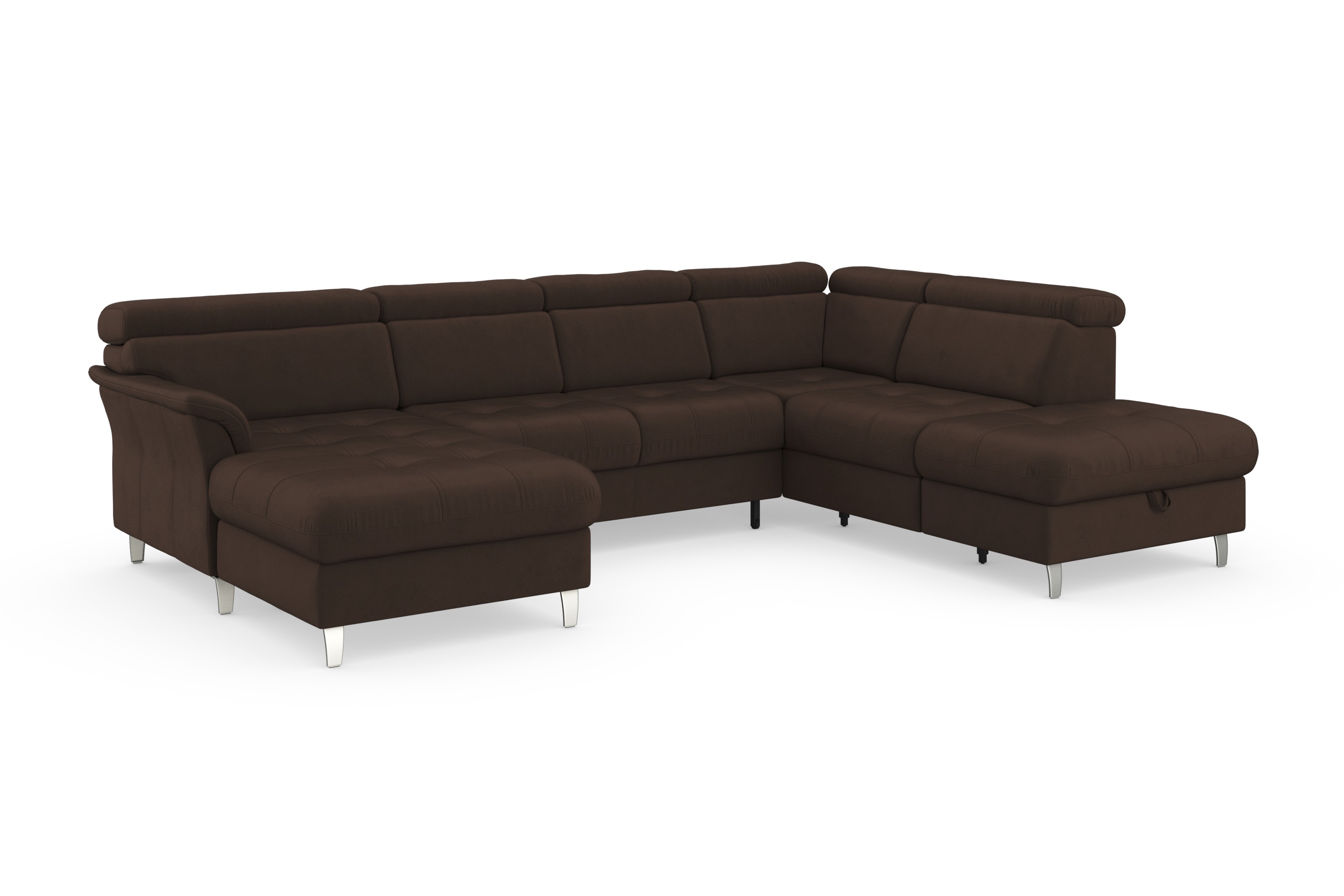 Thumbnail - sit&more Wohnlandschaft "Marano U-Form" inklusive Kopfteilverstellung, wahlweise mit Bettfunktion, Bettkasten