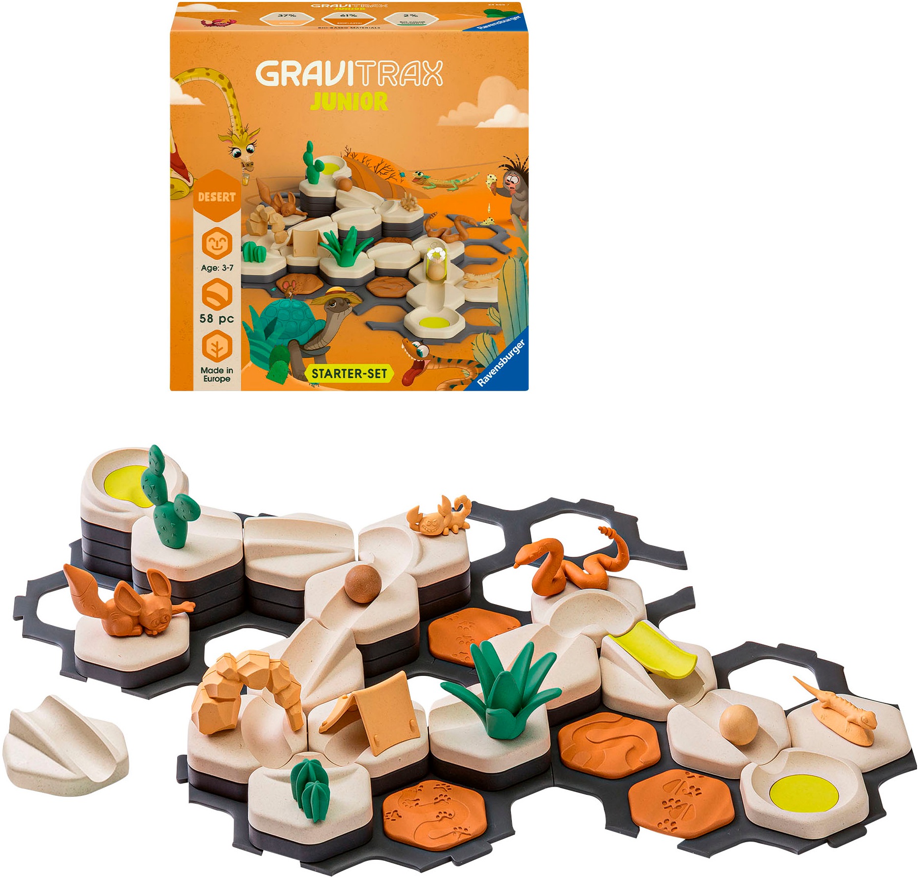 Ravensburger Kugelbahn-Bausatz »GraviTrax Junior, Starter-Set S Desert«, Made in Europe
