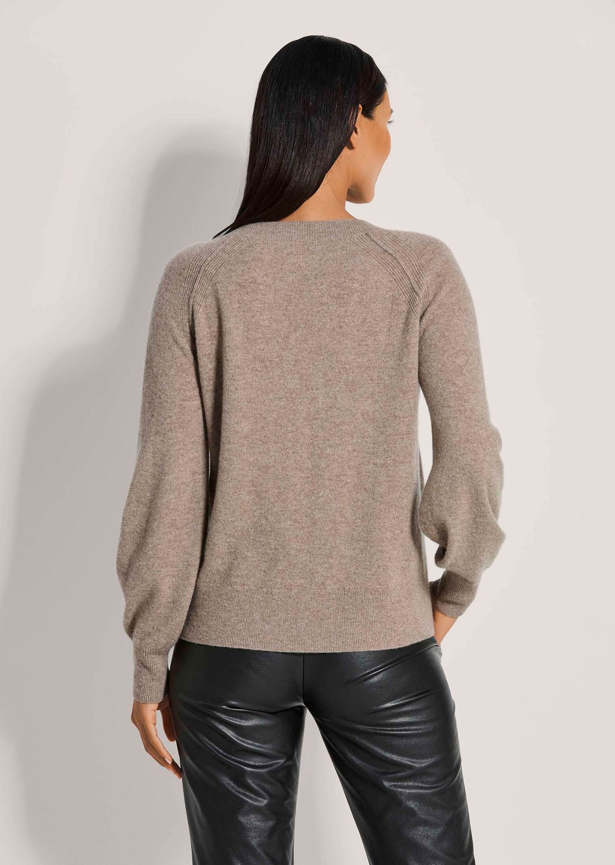 Madeleine V-Neck Long Pullover Beige 36/38 3
