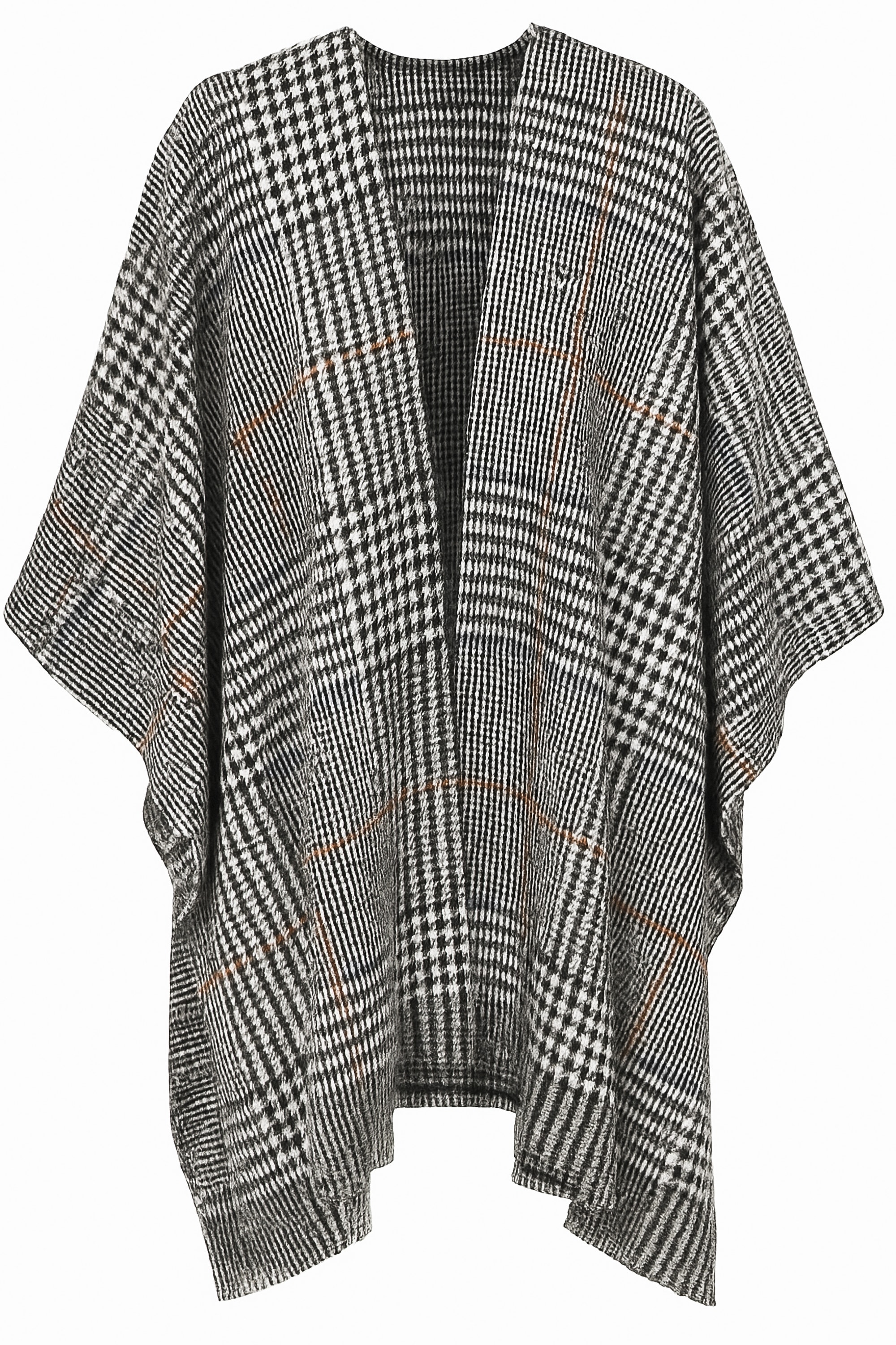 COLLEZIONE ALESSANDRO XXL-Schal "Hahnentritt", schwarz-weiß mit braun günstig online kaufen