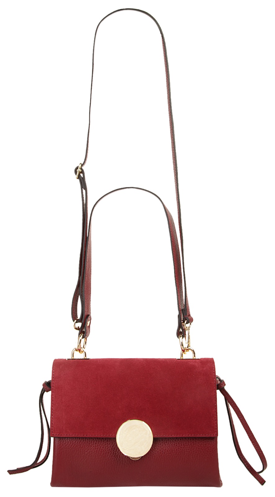 Cluty Umhängetasche, echt Leder, Made in Italy