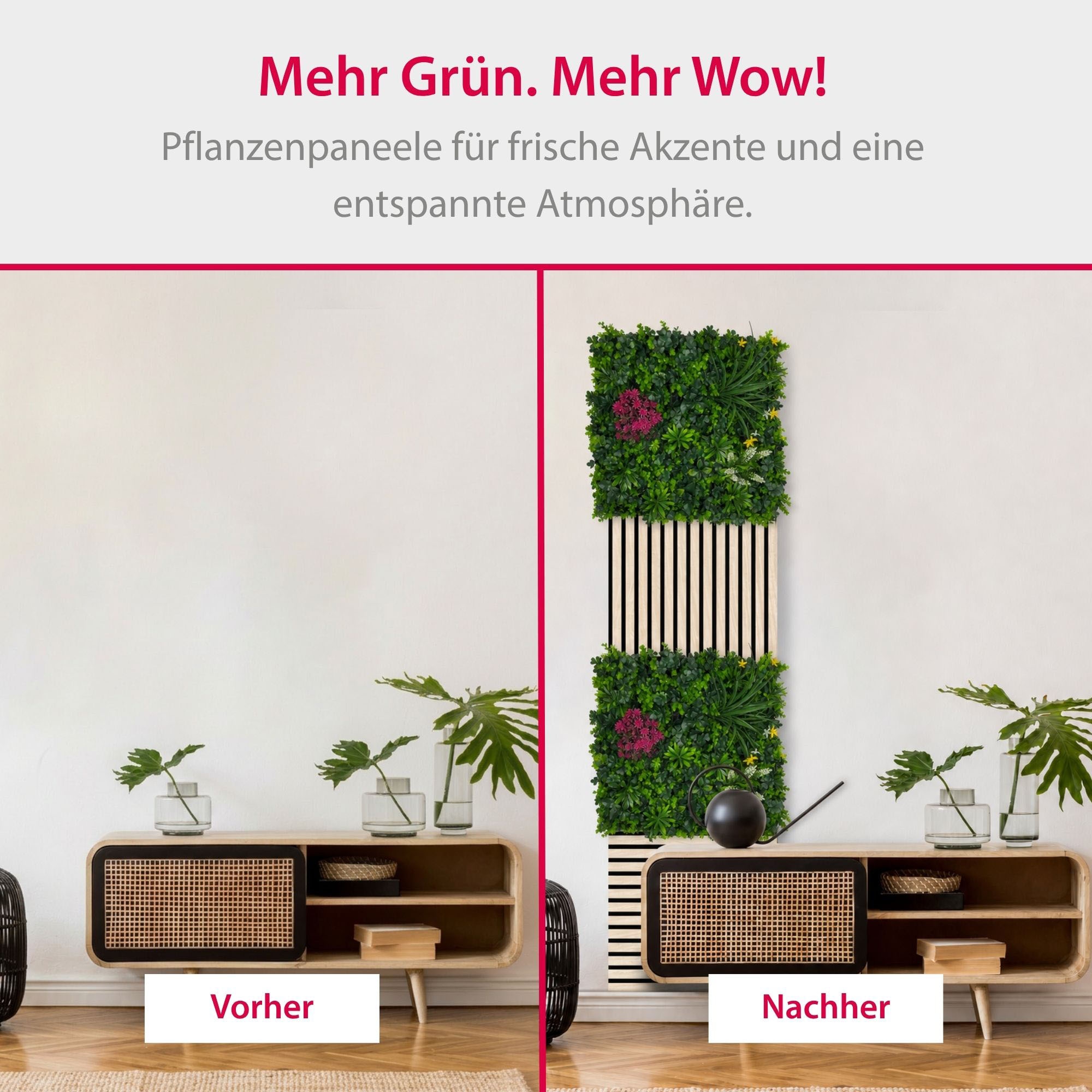 Architects Paper 3D Wandpaneel »A.S. Création Modular Wall Wandpaneel Pflanzenoptik« 1 tlg. Kunstpflanzen auf rPET-Filz für farbstarke botanische 3D-Wände