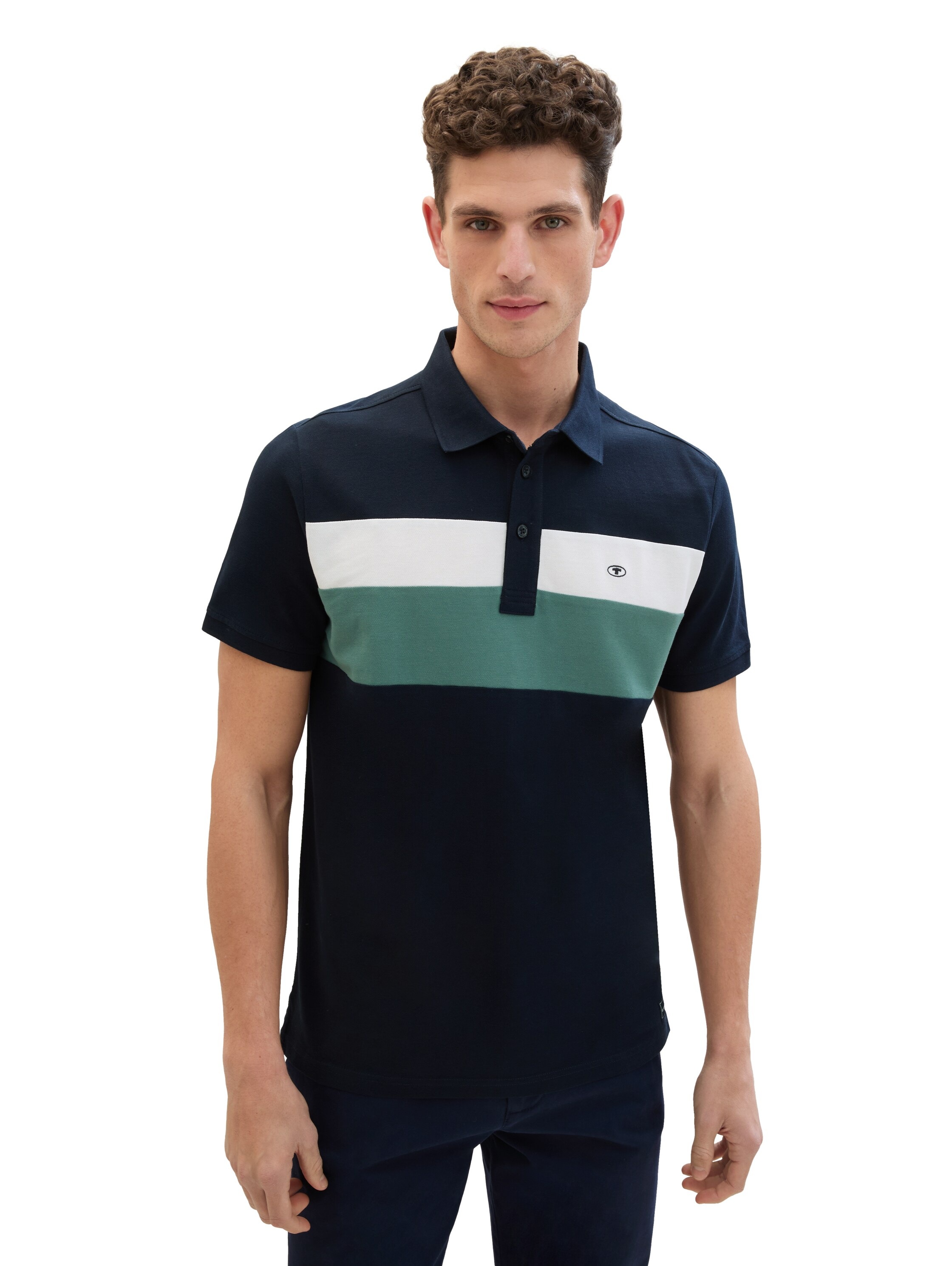 TOM TAILOR Poloshirt, mit Logoprägung auf der Brust