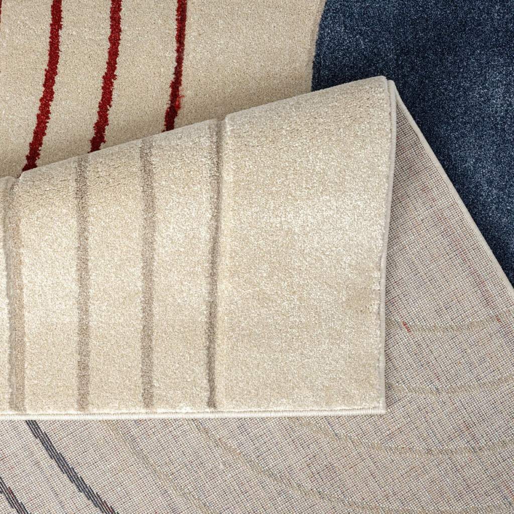 Teppich CARPET CITY "BONITO 7170", bunt, B:80cm H:11mm L:150cm, Obermaterial: 100% Polypropylen, Teppiche, Teppich, Läufer, Flachflor, Hochtief-Muster/ 3D-Effekt, Geo-Muster, Wohnzimmer 3