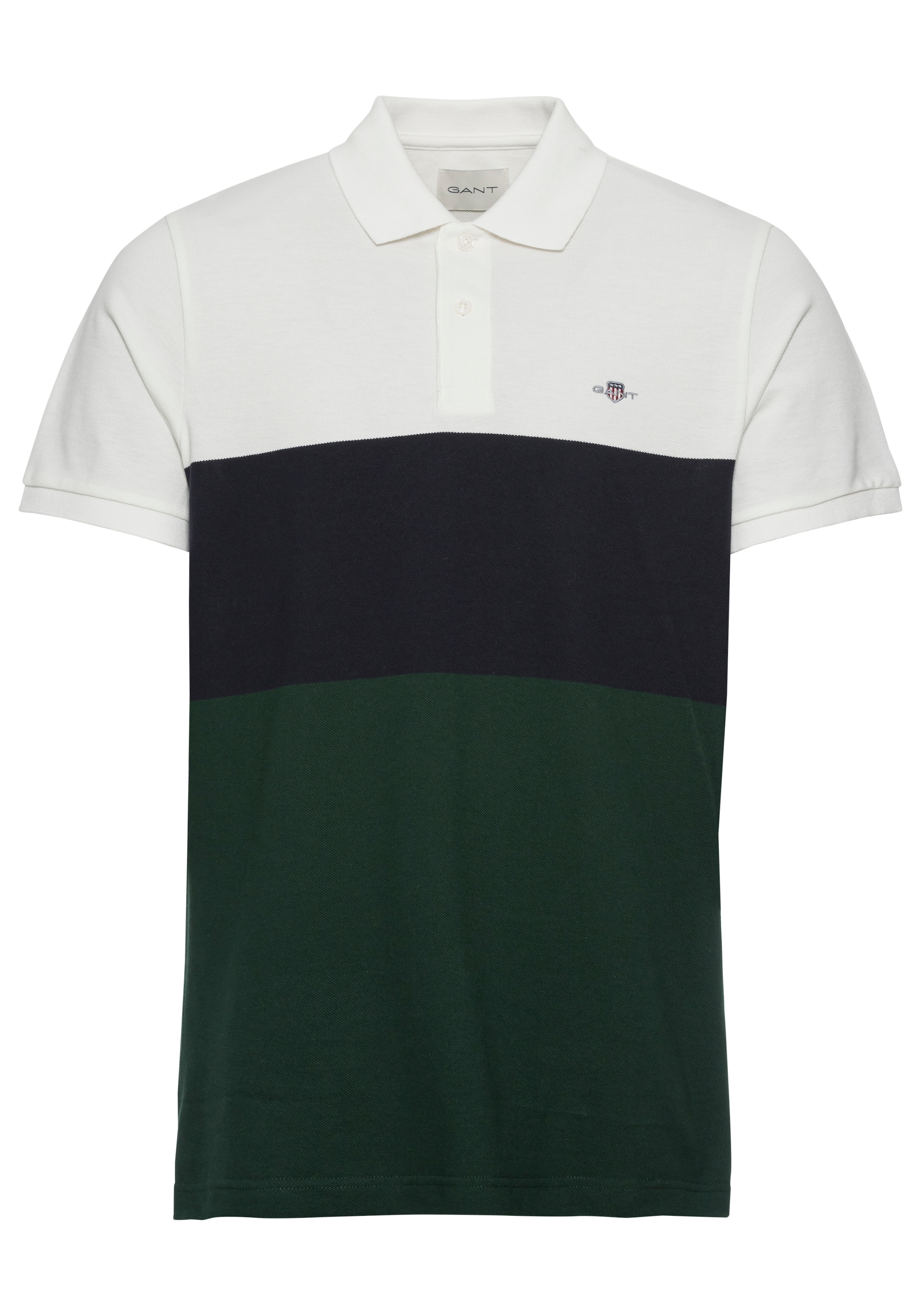 Gant Poloshirt "BLOCK STRIPE KA RUGGER", dreiteiliger Farbmix für modernen Look