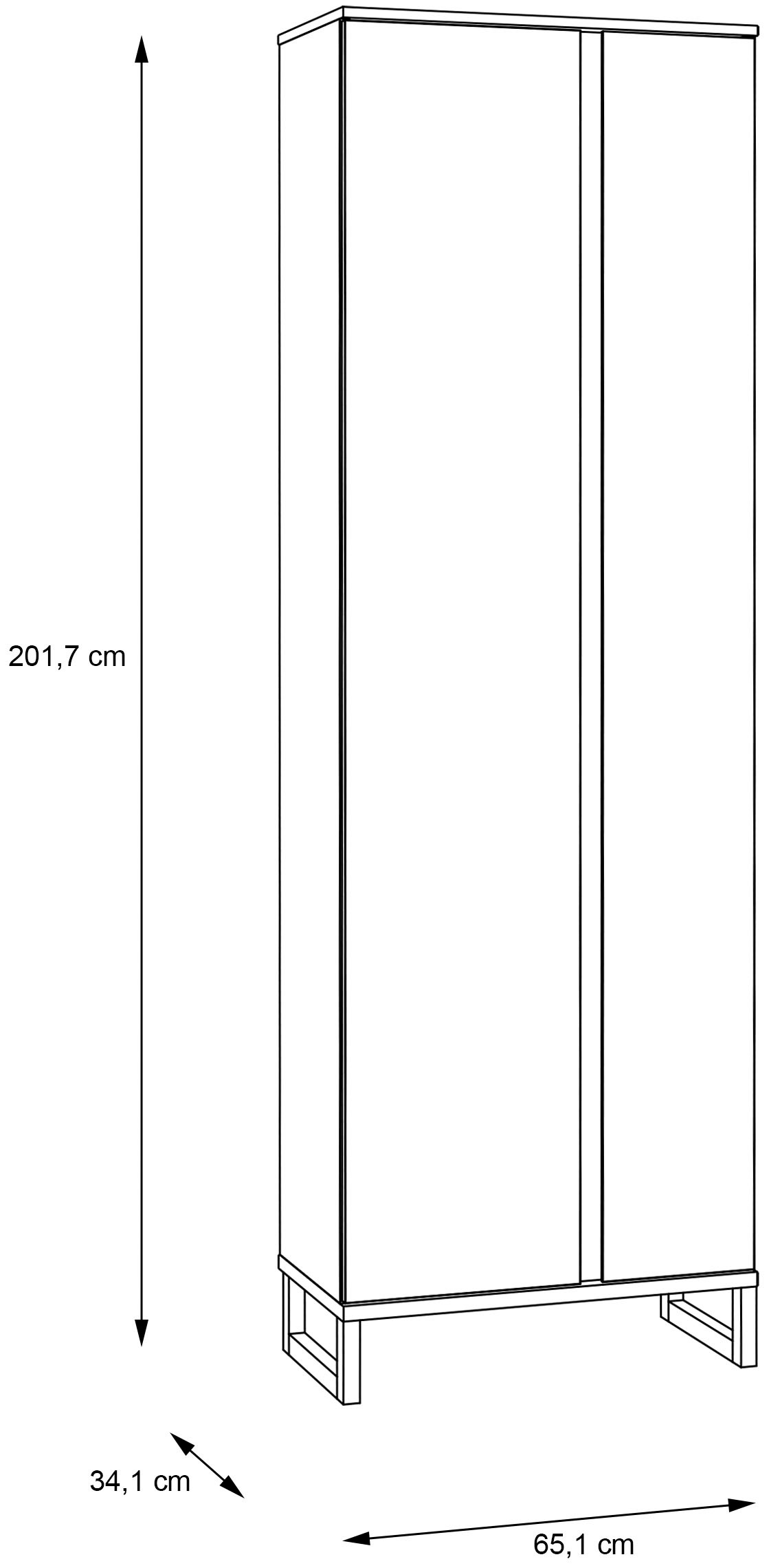 FORTE Garderobenschrank »Quayle«, Stauraumschrank, Höhe 201,7cm