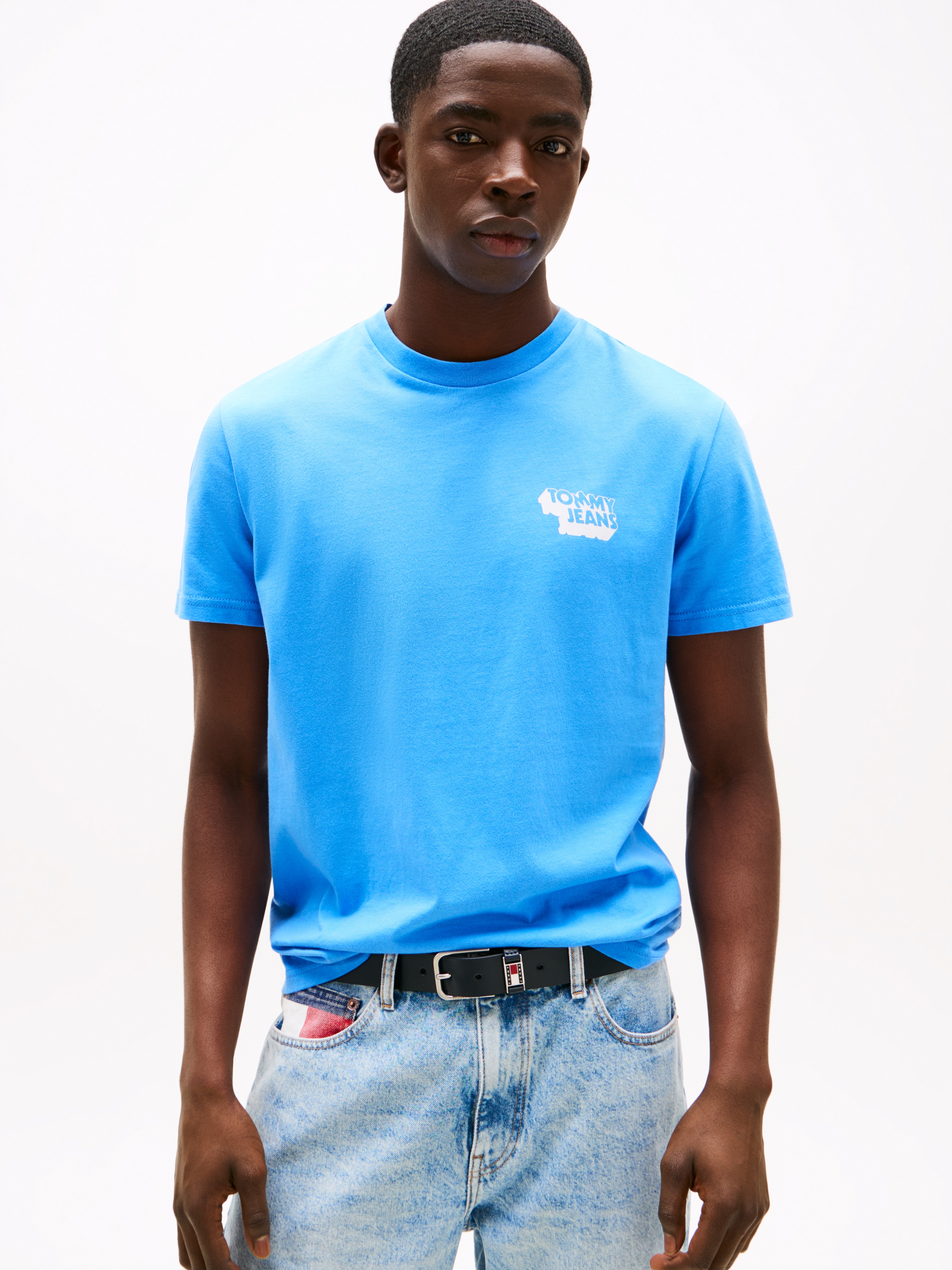 Tommy Jeans T-Shirt "TJM SLIM STACK LOGO TEE EXT", Mit Rundhalsausschnitt günstig online kaufen