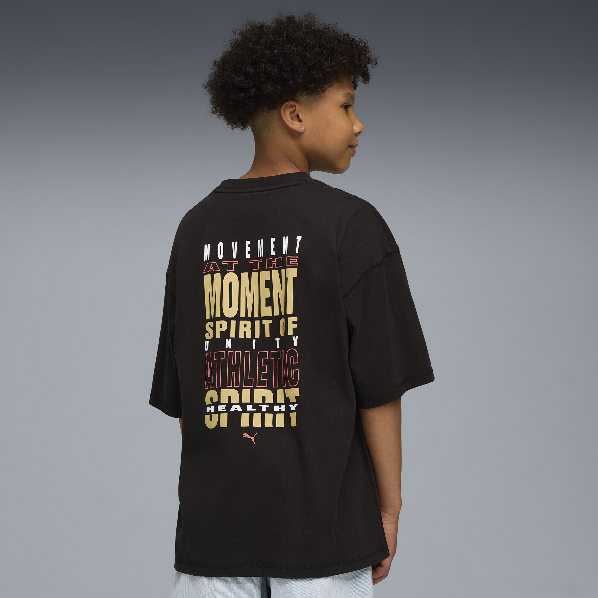 PUMA T-Shirt »Wardrobe Essentials Go Together Oversized Graphic T-Shirt Jungen«