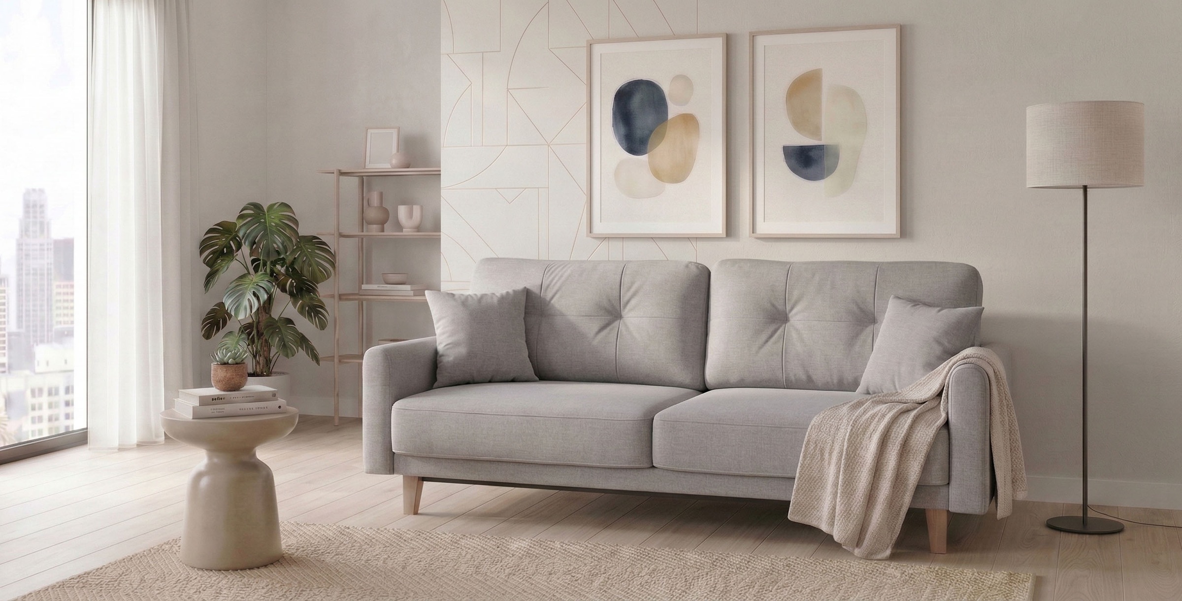3-Sitzer HOME AFFAIRE "TRIPLO optionale Schlafsofa mit Bettkasten, Maße B/T/H: 215/100/89 cm", grau (hellgrau), B:215cm H:89cm T:100cm, Luxus-Microfaser weich (92% Polyester, 8% Nylon);Filzoptik ( 100% Polyester);Luxus-Microfaser Vintageoptik (100% Polyes