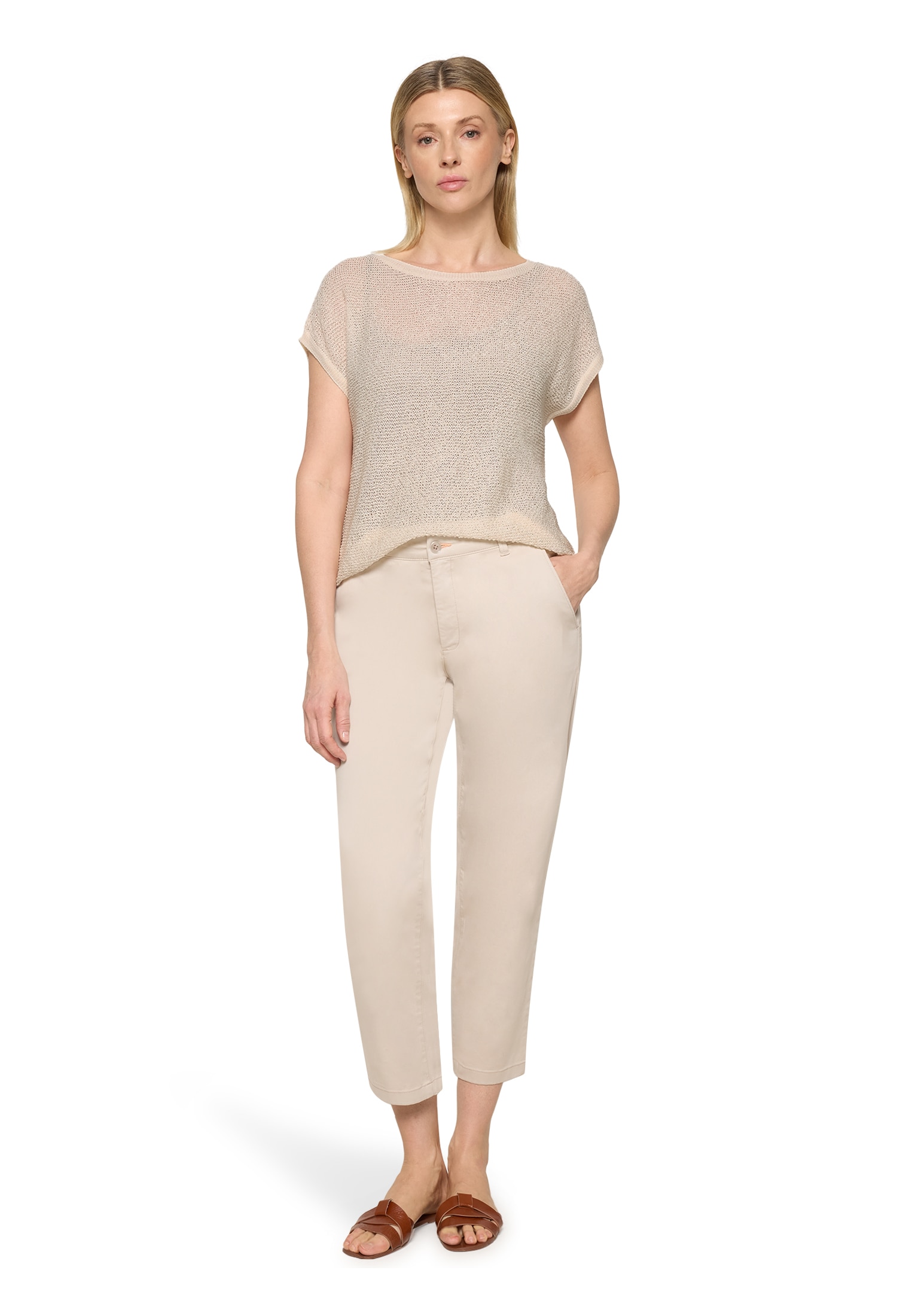 Cartoon Stricktop »Damen mit Rundhalsausschnitt«