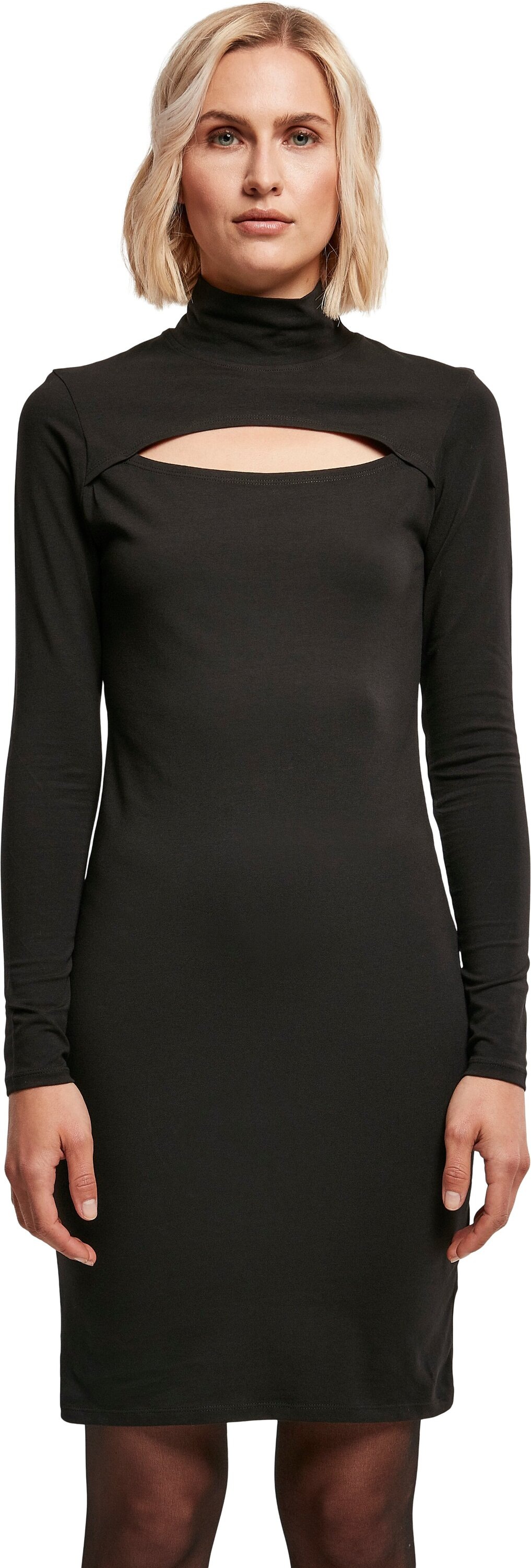 URBAN CLASSICS Jerseykleid »Damen Ladies Stretch Jersey Cut-Out Turtleneck  Dress«, (1 tlg.) für bestellen | BAUR