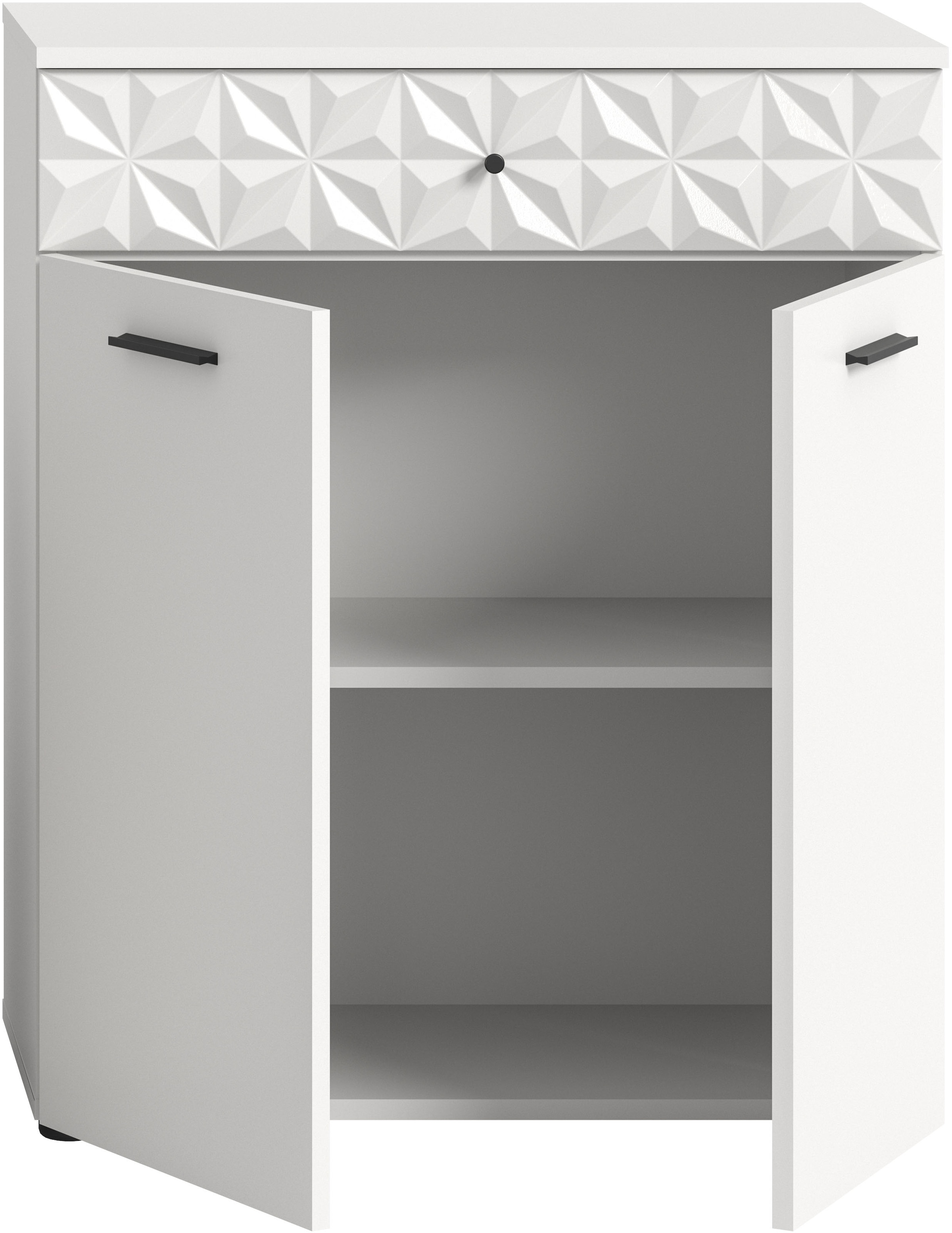 INOSIGN Unterschrank »VICENZA, TOPSELLER!, Breite 70cm, 2-türig, mit Front-Ornamentabsetzung«, Standschrank, Badschrank, Kommode, Badkommode, Anrichte, Midischrank